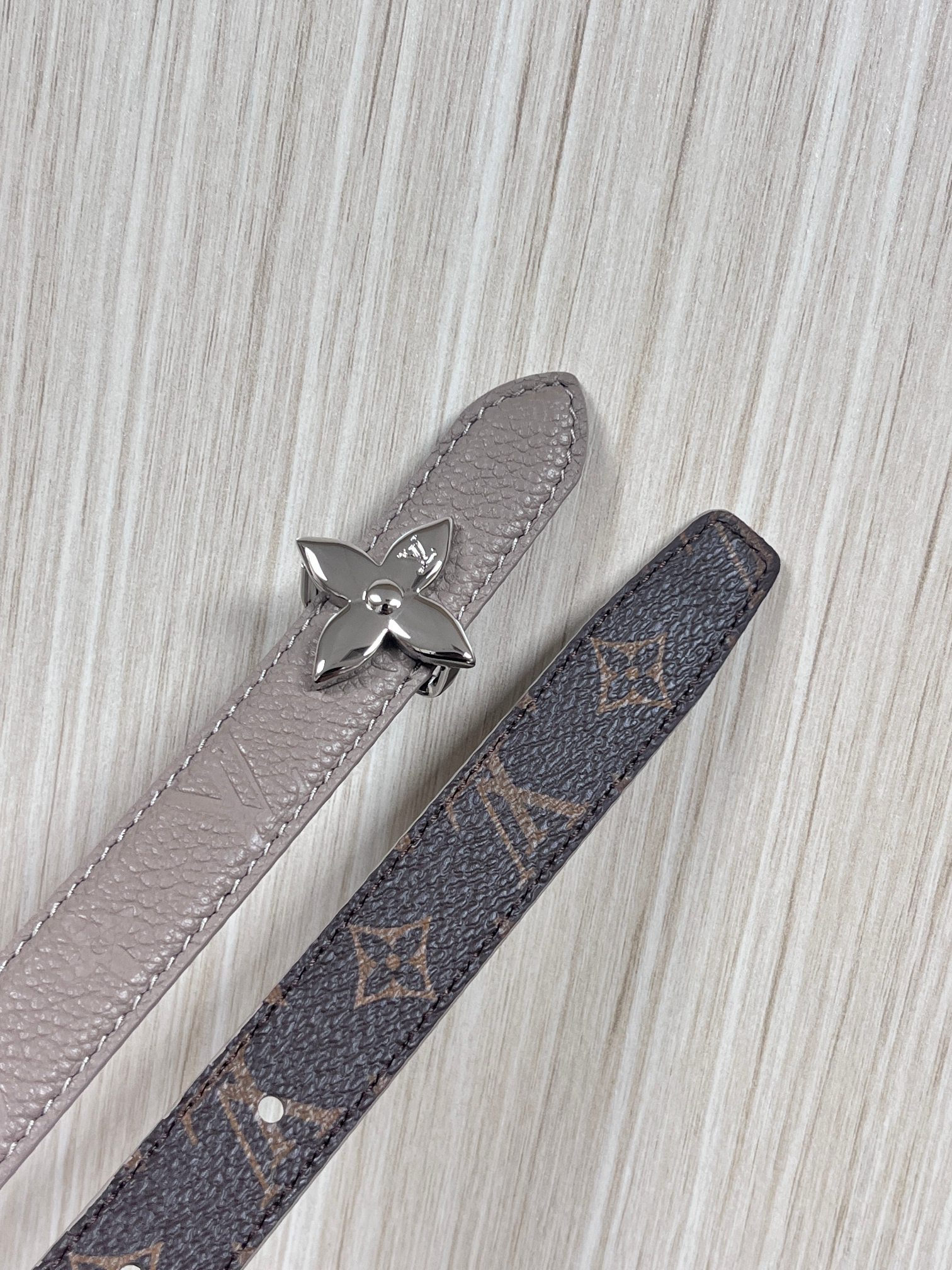 Female Basic Belt Cow Leather Gray