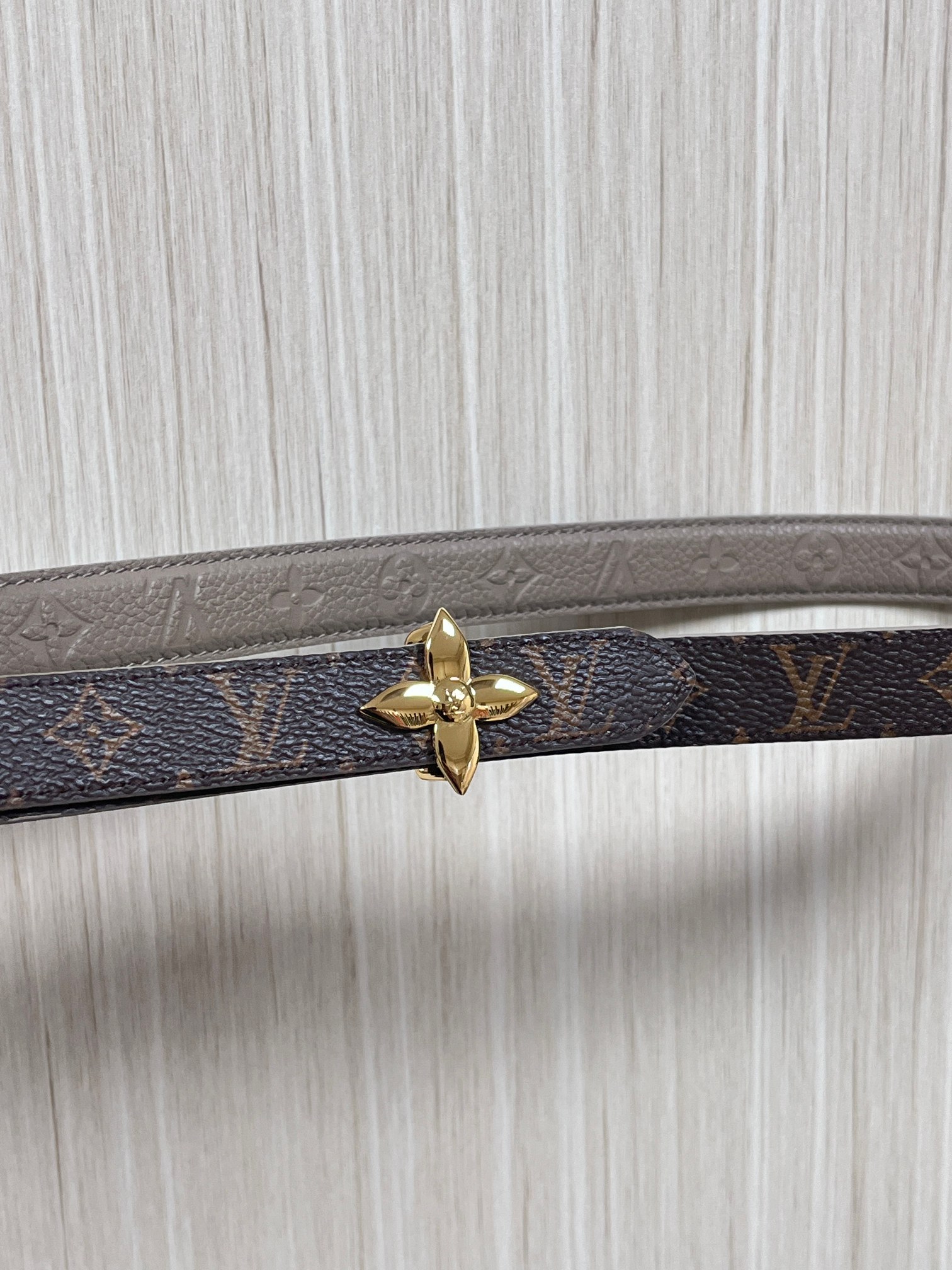 Female Basic Belt Cow Leather Gray