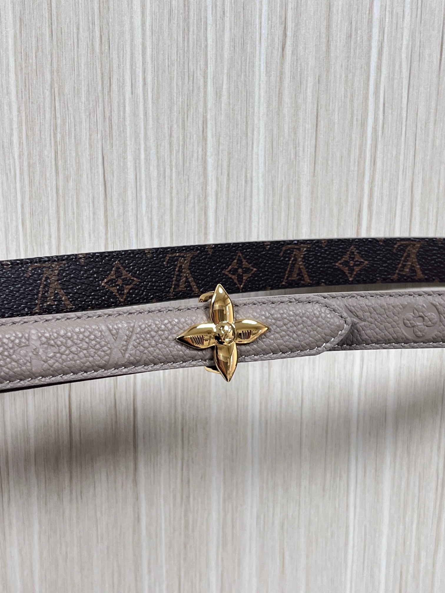 Female Basic Belt Cow Leather Gray