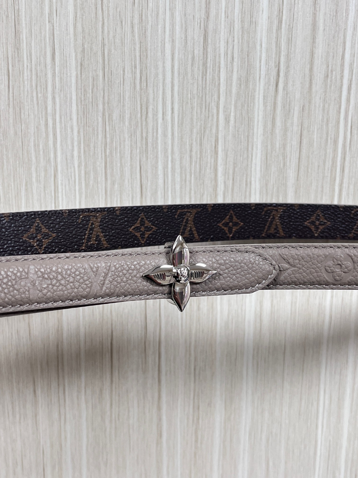 Female Basic Belt Cow Leather Gray
