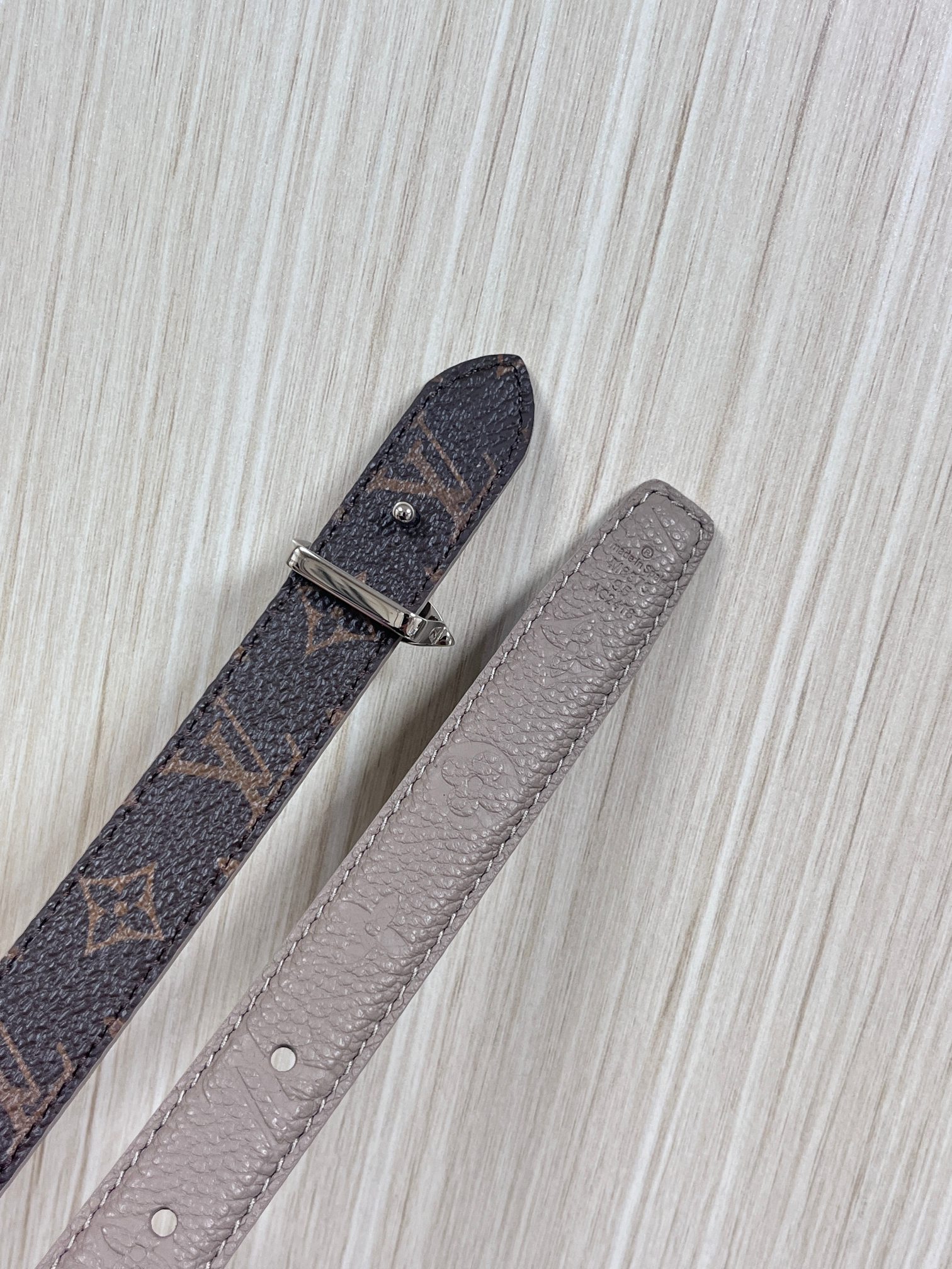 Female Basic Belt Cow Leather Gray