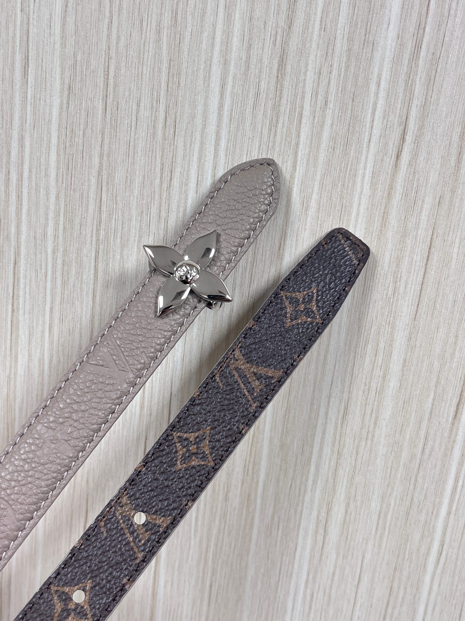 Female Basic Belt Cow Leather Gray