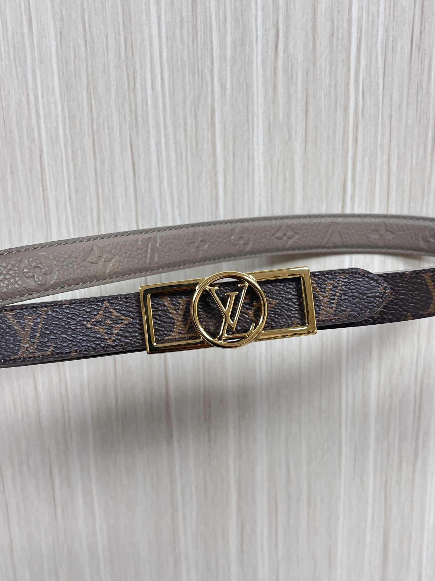 Female Basic Belt Cow Leather Gray