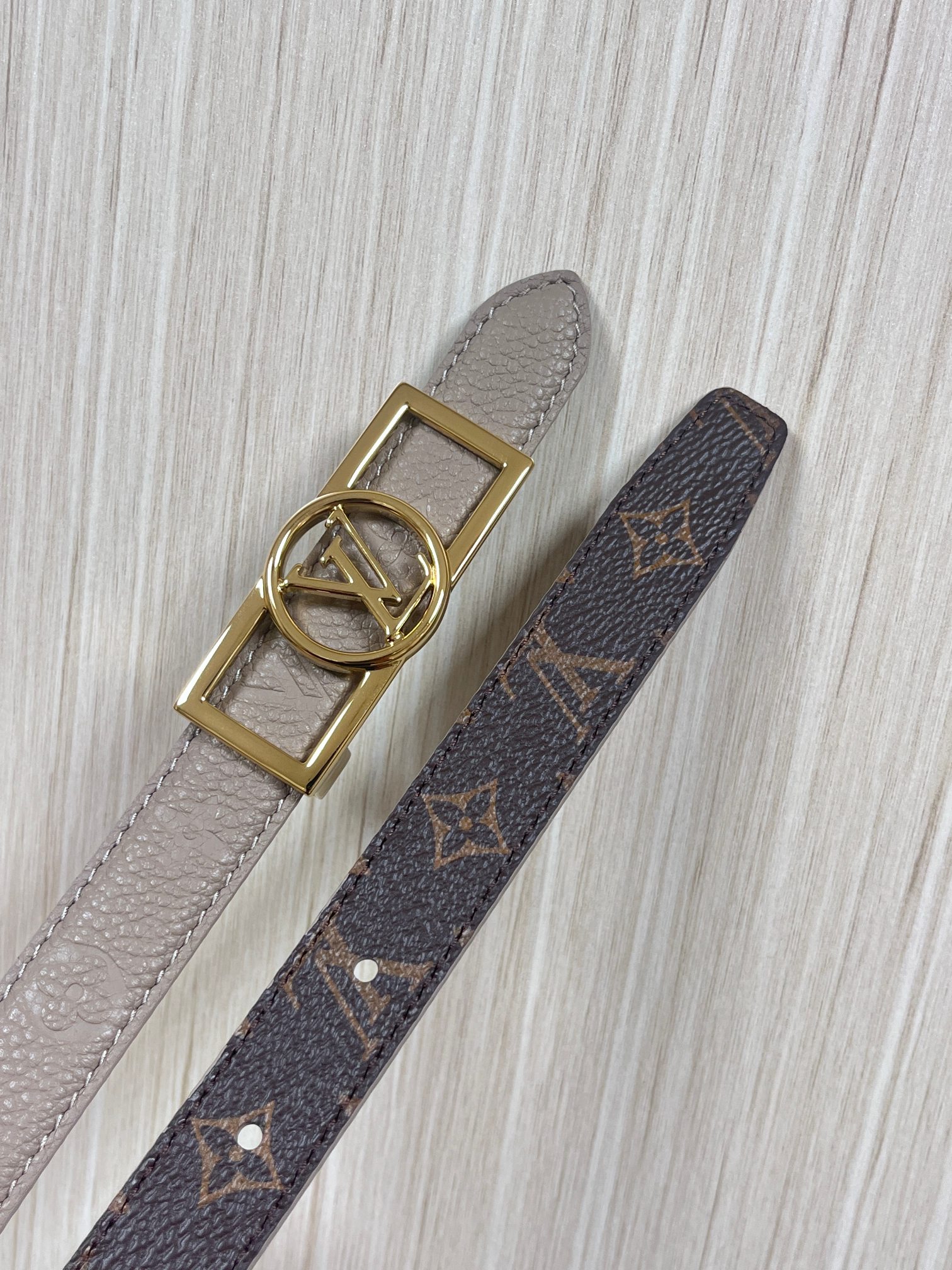 Female Basic Belt Cow Leather Gray