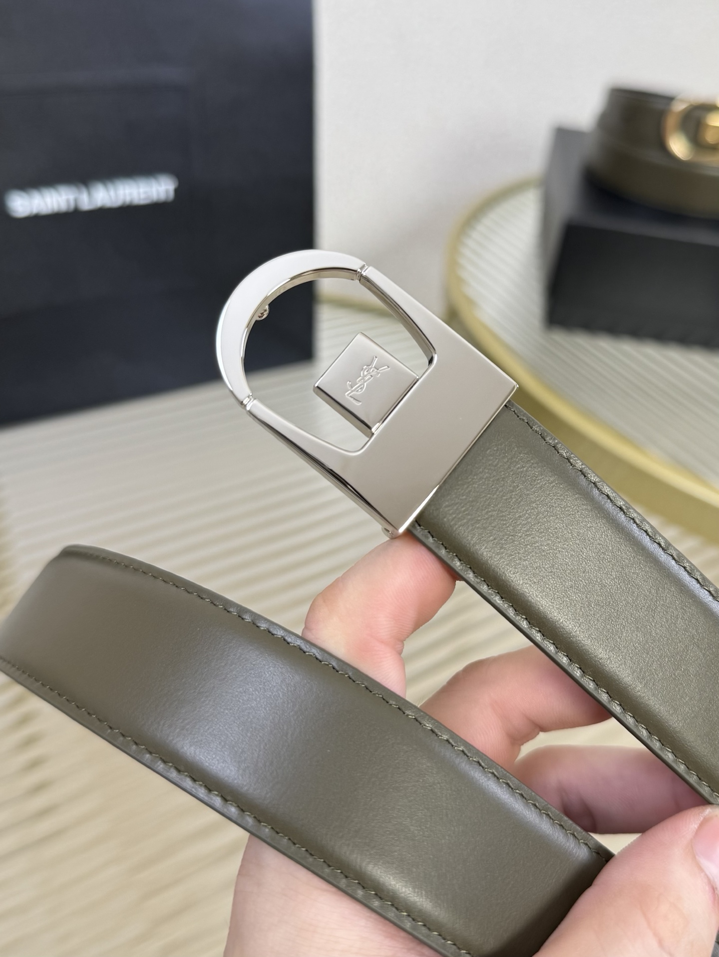 Saint Laurent Female Leather Belt S-m-l