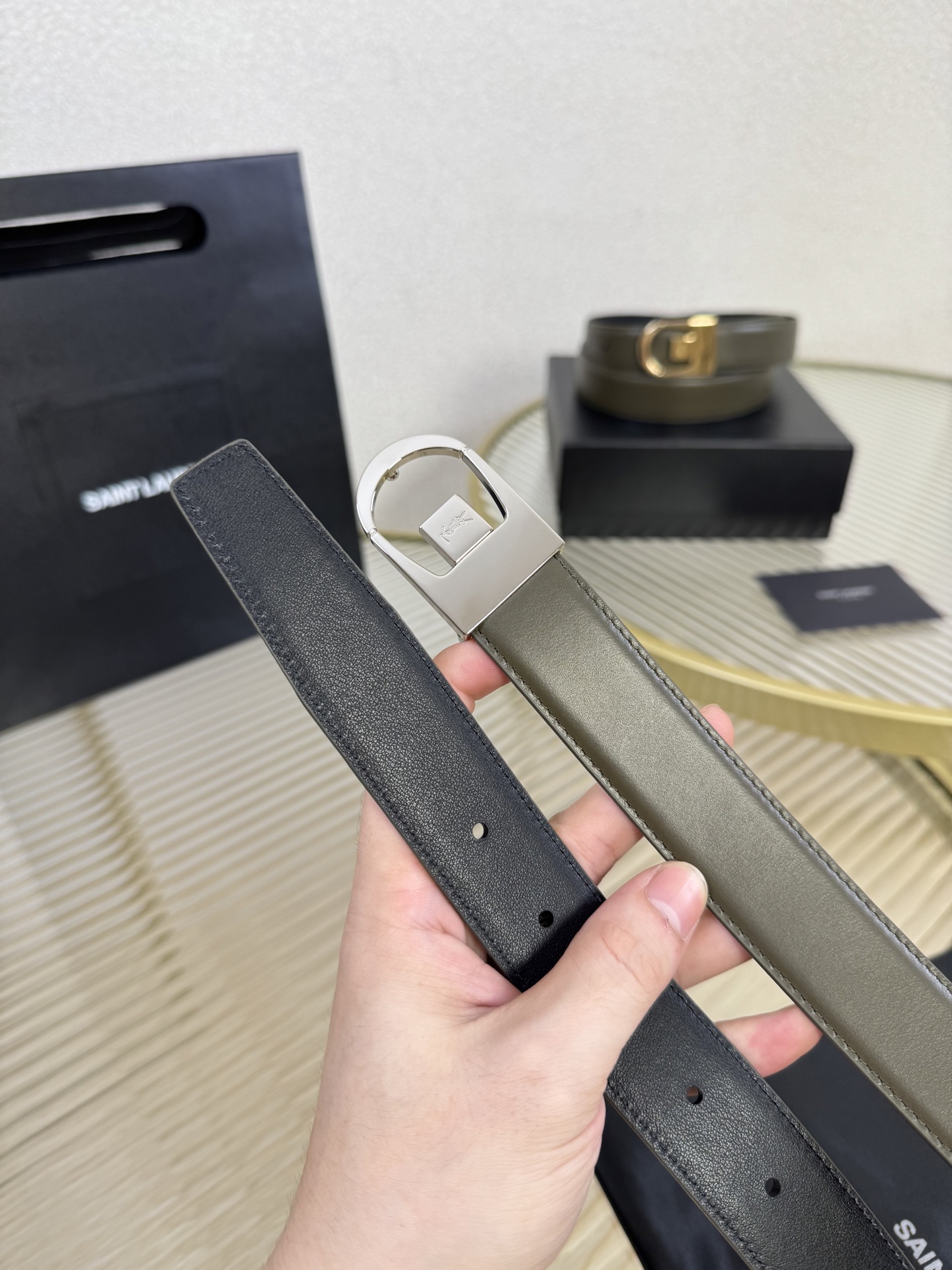 Saint Laurent Female Leather Belt S-m-l