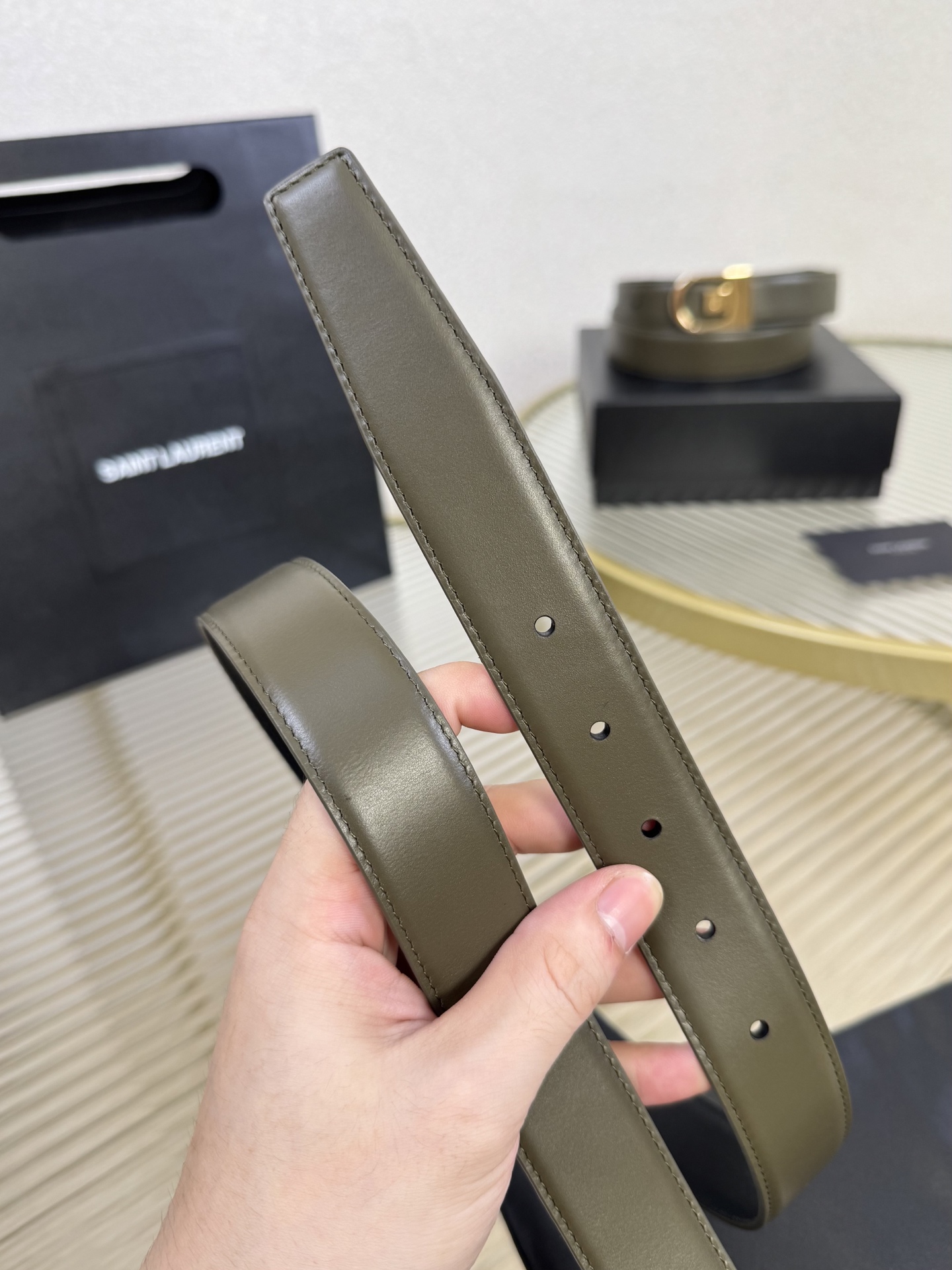 Saint Laurent Female Leather Belt S-m-l