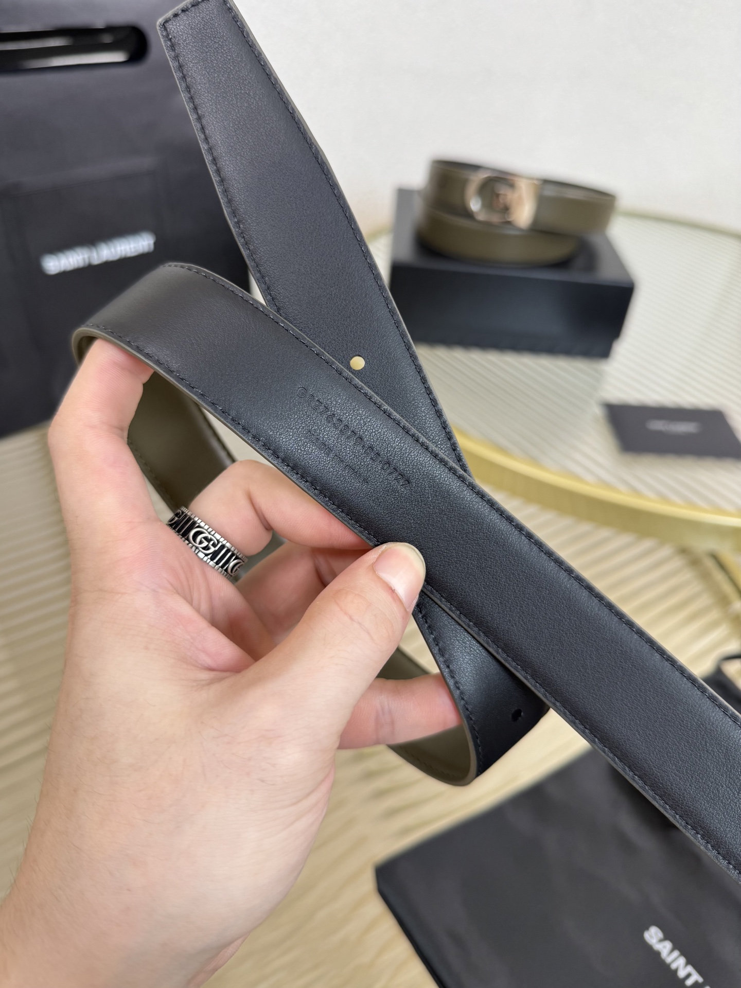 Saint Laurent Female Leather Belt S-m-l