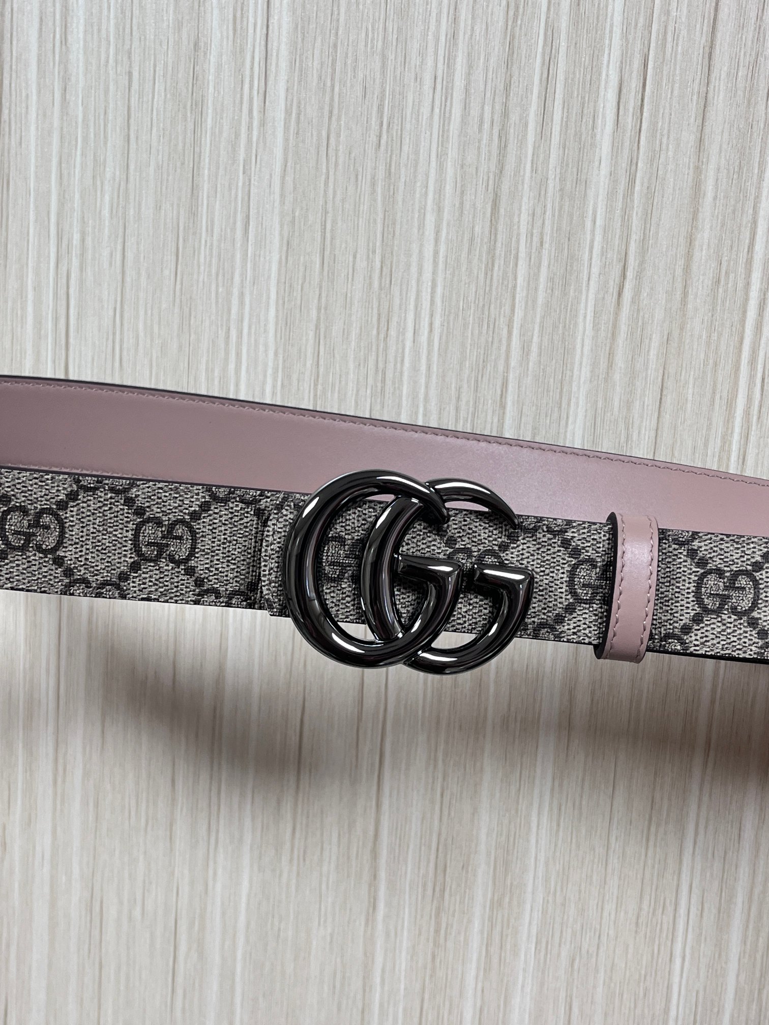 Gucci Female Basic Belt Canvas Brown Narrow Width S-m