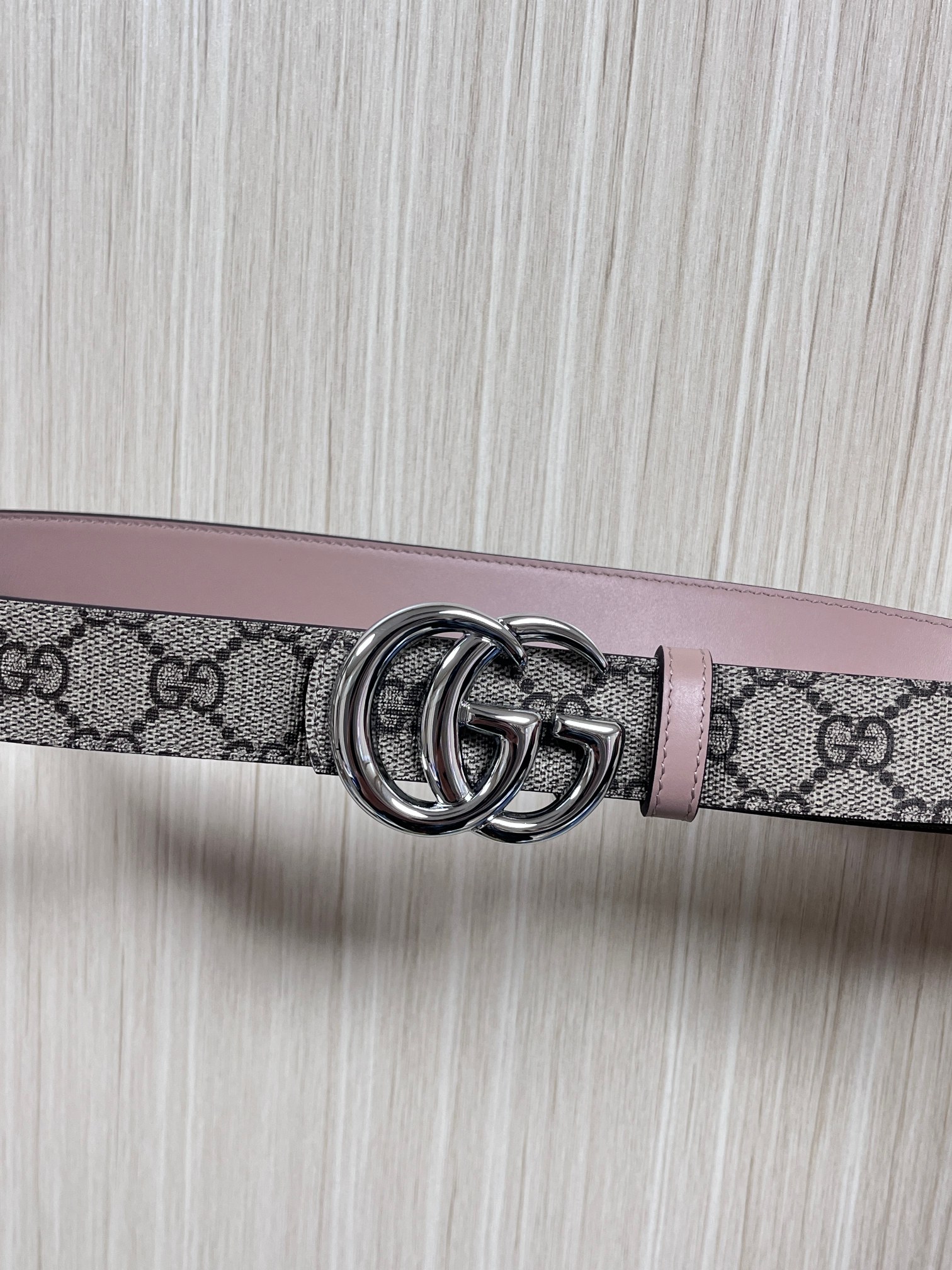 Gucci Female Basic Belt Canvas Brown Narrow Width S-m