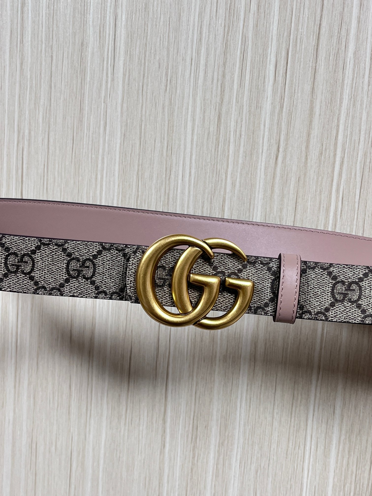 Gucci Female Basic Belt Canvas Brown Narrow Width S-m