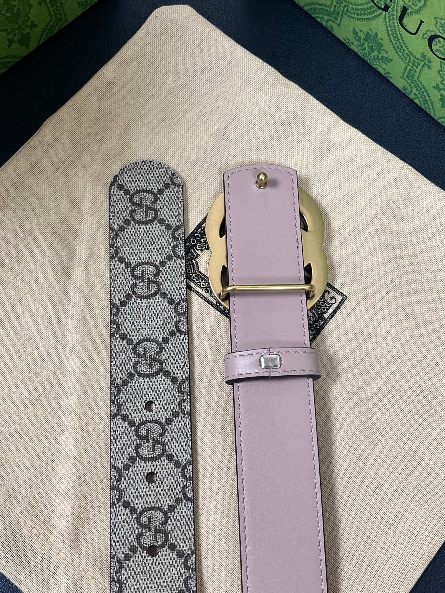 Gucci Female Basic Belt Canvas Brown Narrow Width S-m