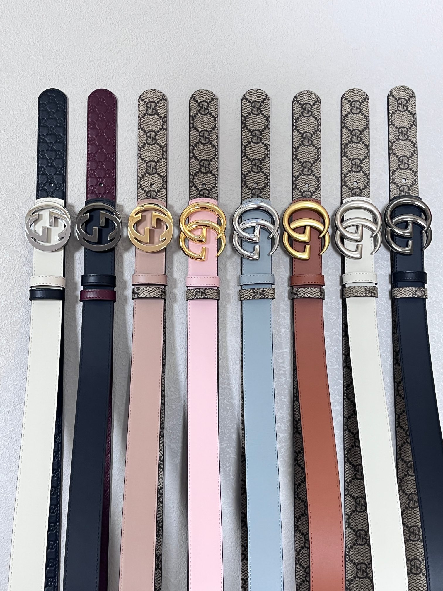 Gucci Female Basic Belt Canvas Brown Narrow Width S-m