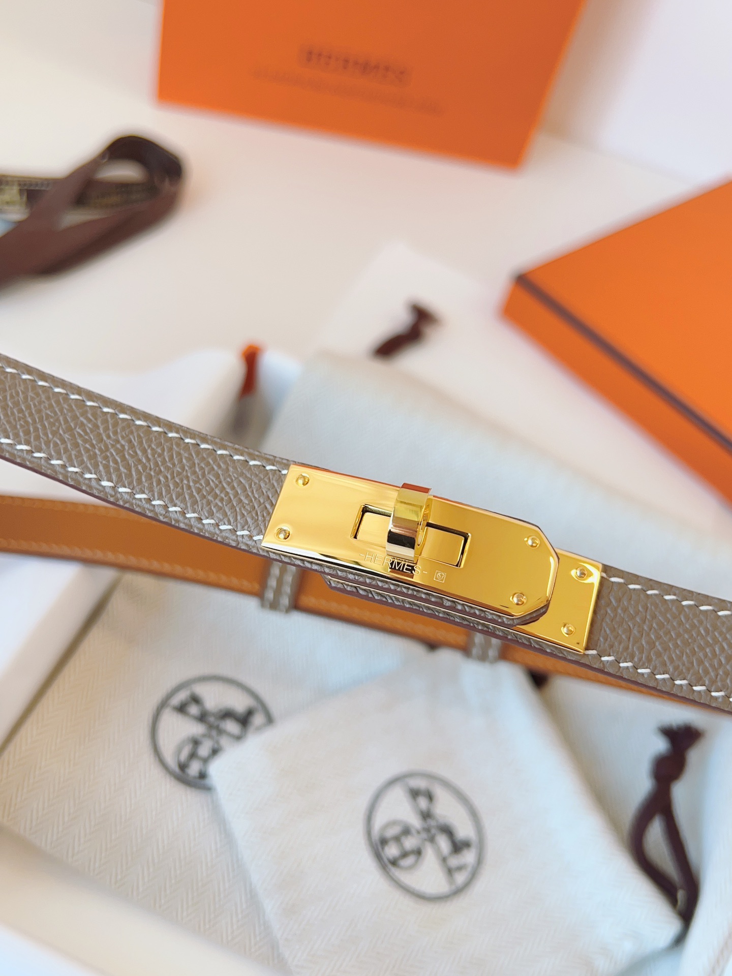 Hermès Female Basic Belt Cow Leather 13514-s-m-l