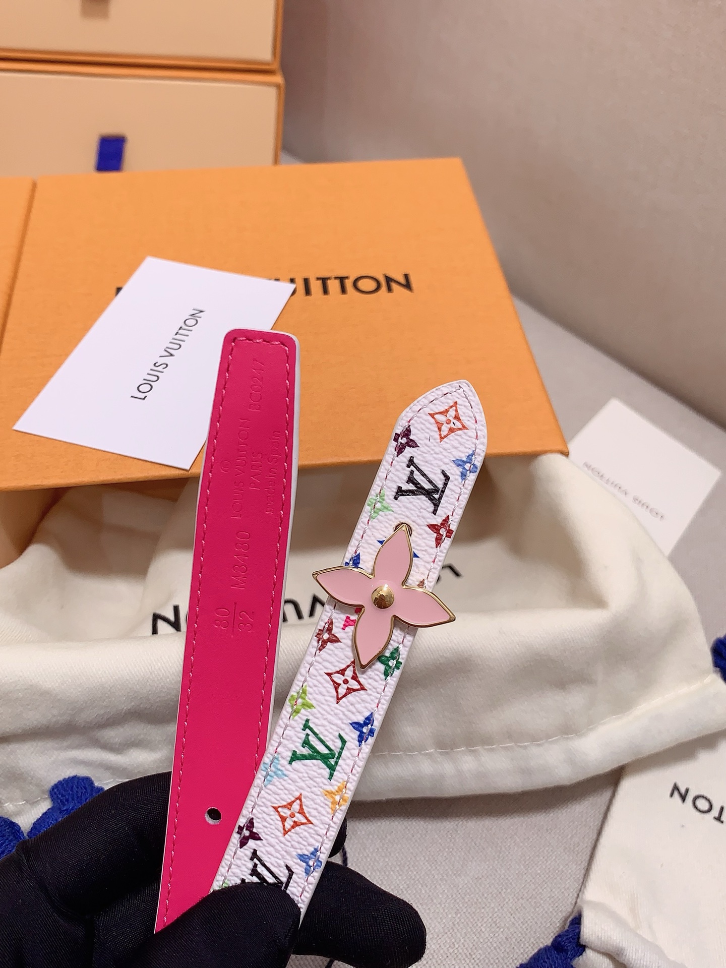 Louis Vuitton Female Leather Belt 5mm-13514-l-m-s