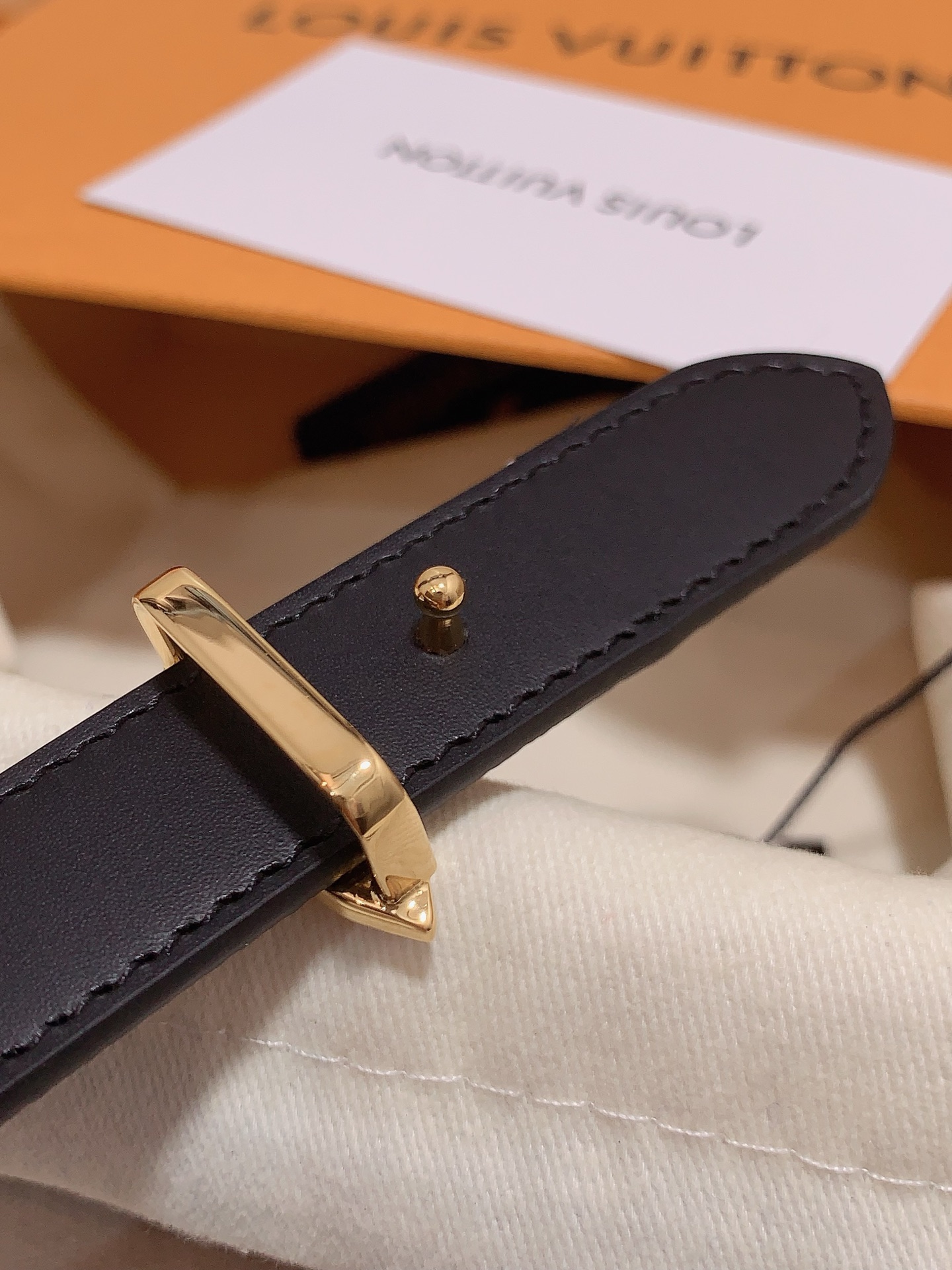 Louis Vuitton Female Leather Belt 5mm-13514-l-m-s