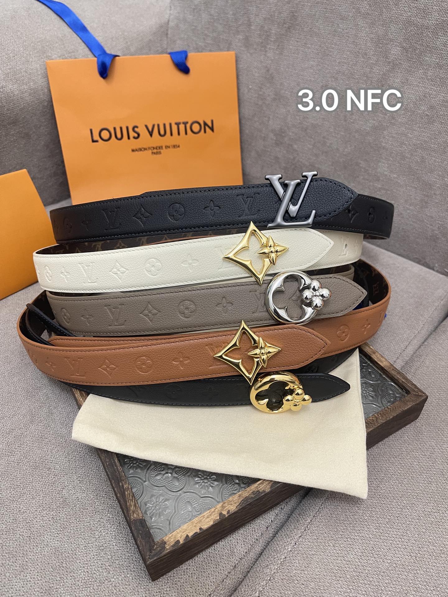 Louis Vuitton Female Basic Belt Cow Leather M-l