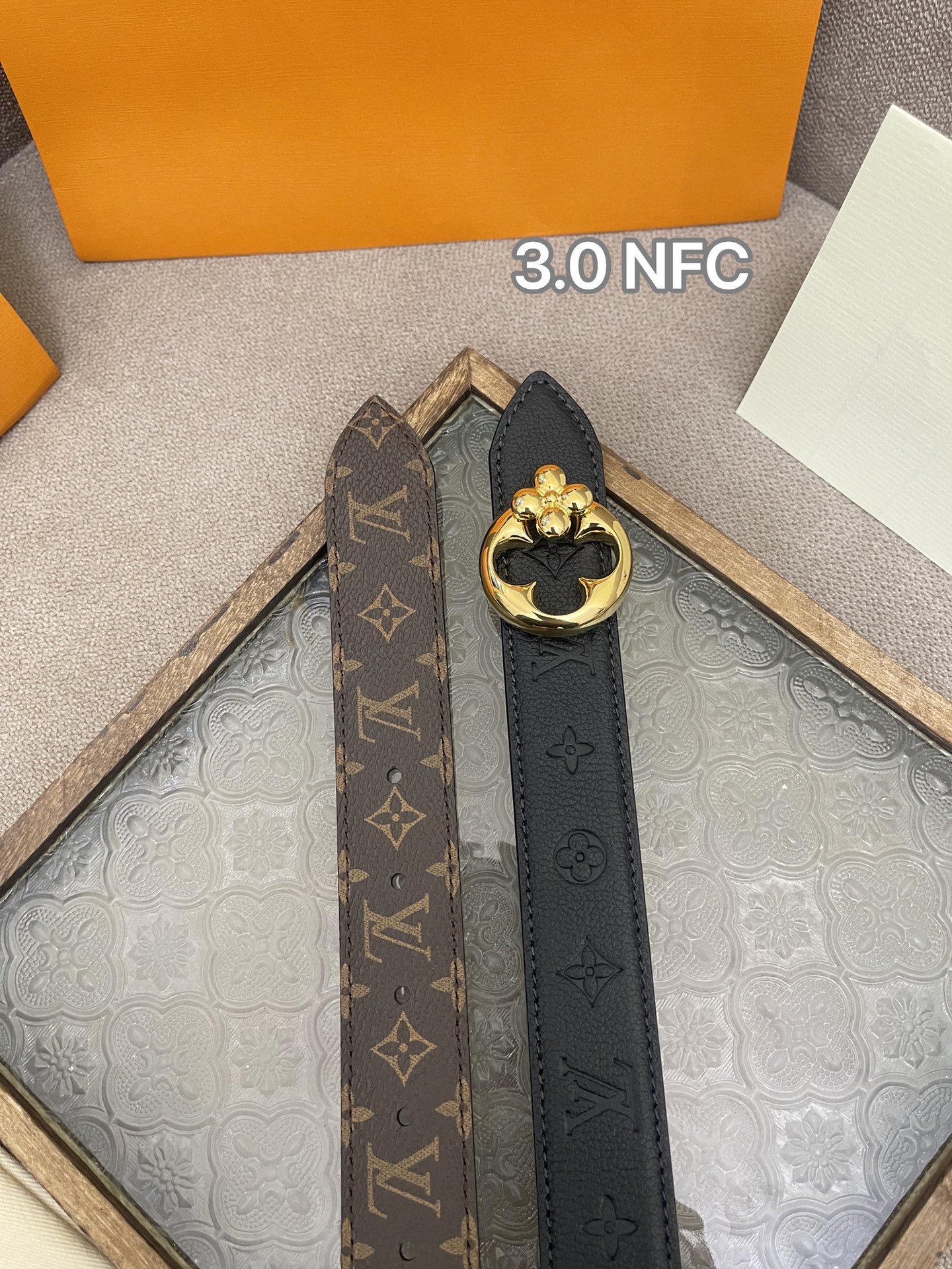 Louis Vuitton Female Basic Belt Cow Leather M-l