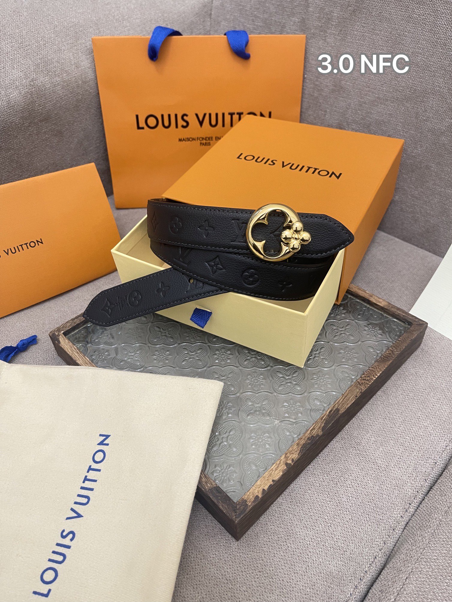 Louis Vuitton Female Basic Belt Cow Leather M-l