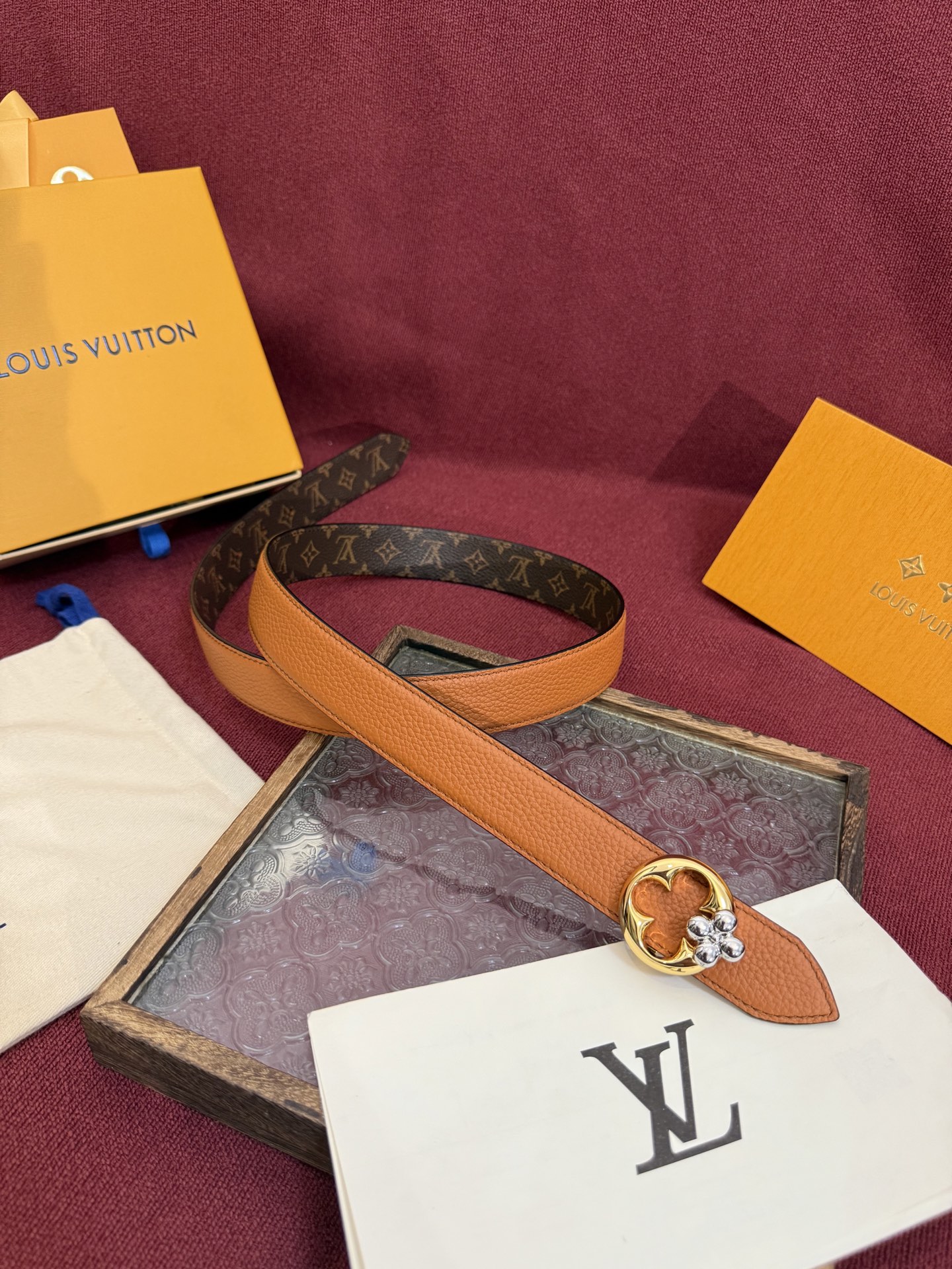 Louis Vuitton Female Basic Belt Canvas Gold 30mm-m-l