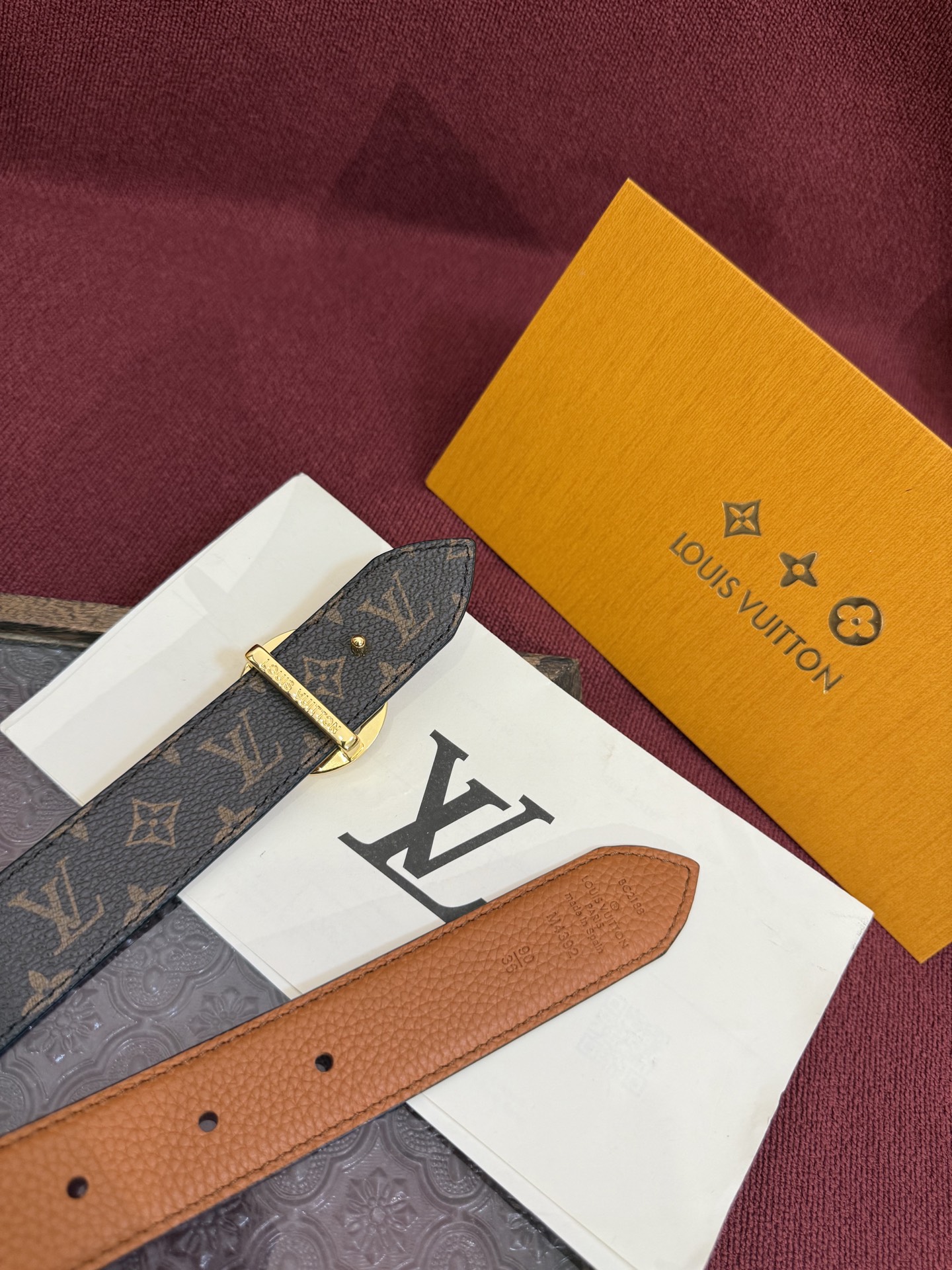 Louis Vuitton Female Basic Belt Canvas Gold 30mm-m-l