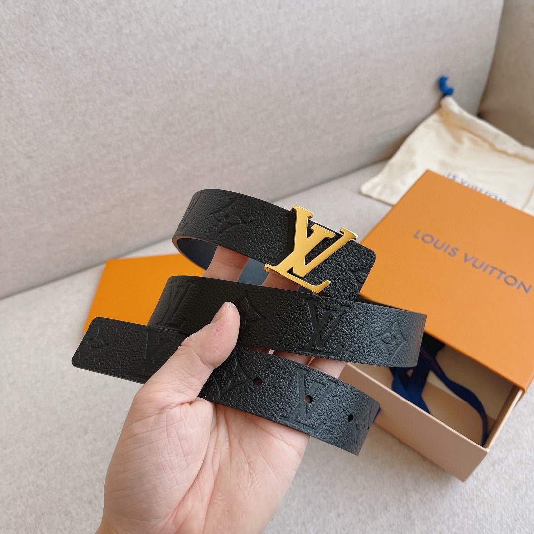 Louis Vuitton Female Basic Belt Cow Leather 30mm-m-l