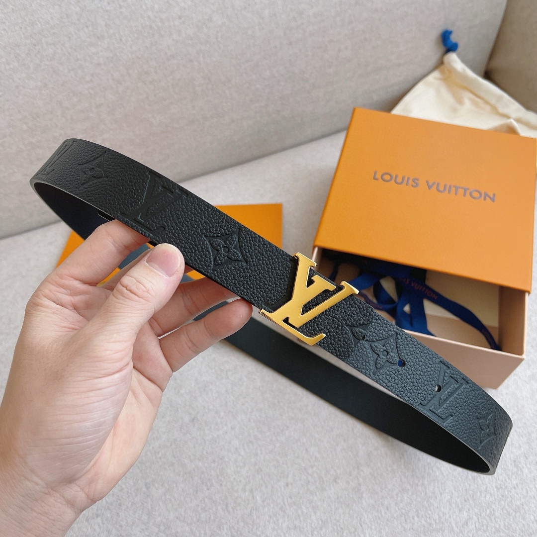 Louis Vuitton Female Basic Belt Cow Leather 30mm-m-l