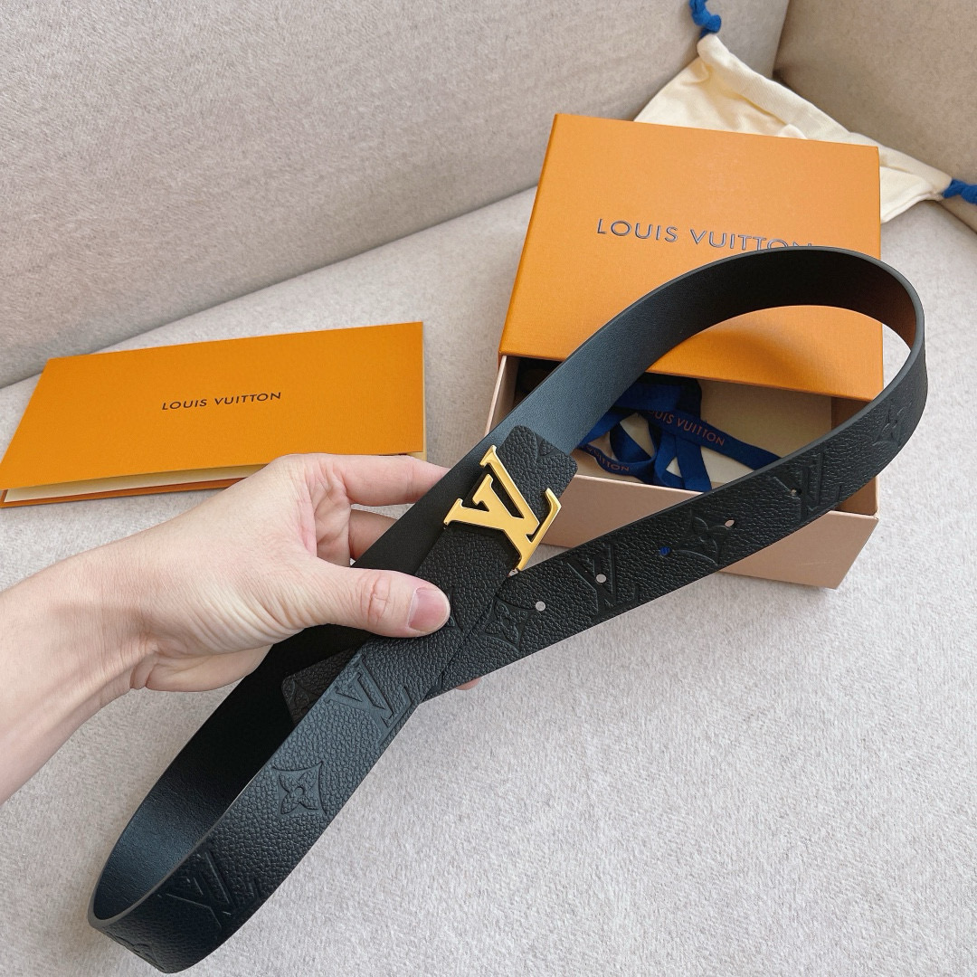 Louis Vuitton Female Basic Belt Cow Leather 30mm-m-l