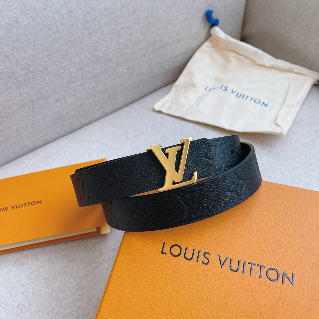 Louis Vuitton Female Basic Belt Cow Leather 30mm-m-l