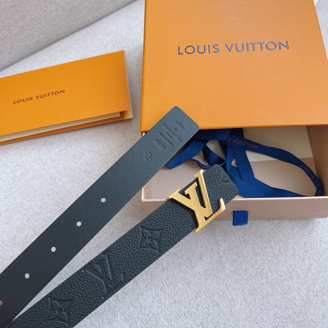 Louis Vuitton Female Basic Belt Cow Leather 30mm-m-l