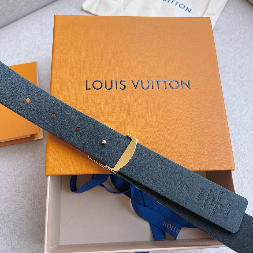 Louis Vuitton Female Basic Belt Cow Leather 30mm-m-l