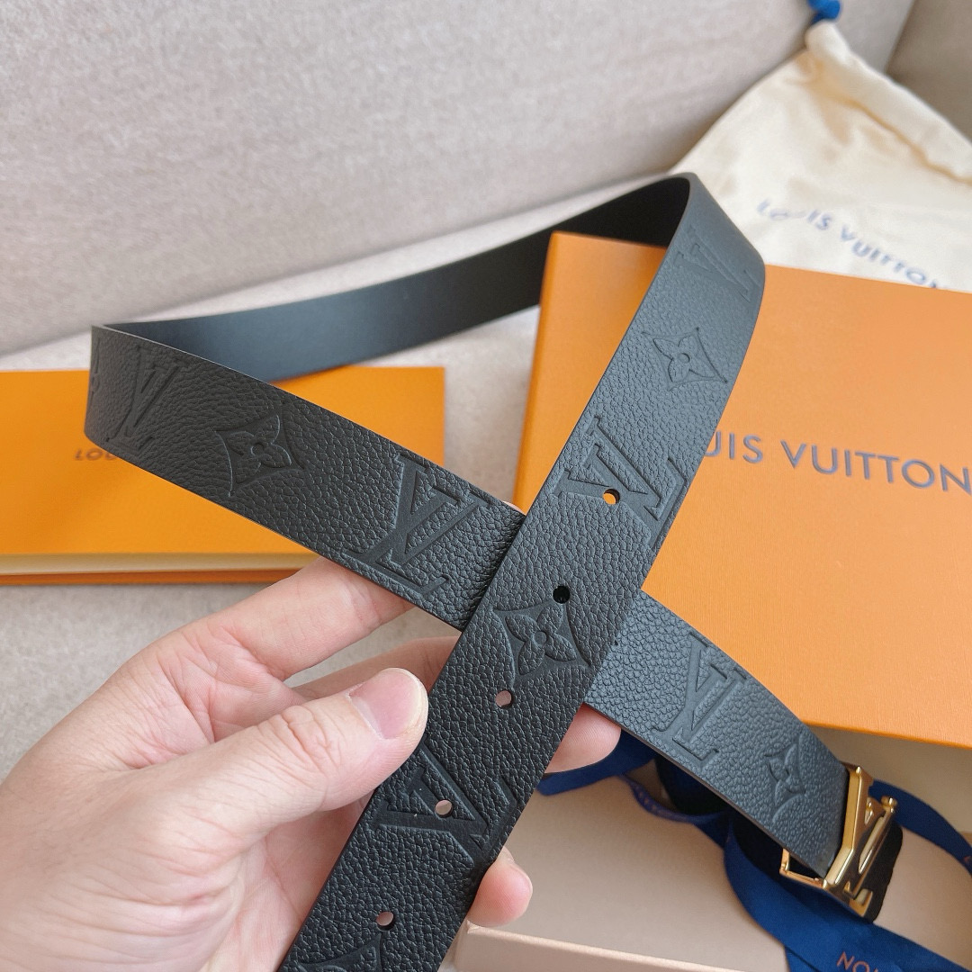 Louis Vuitton Female Basic Belt Cow Leather 30mm-m-l