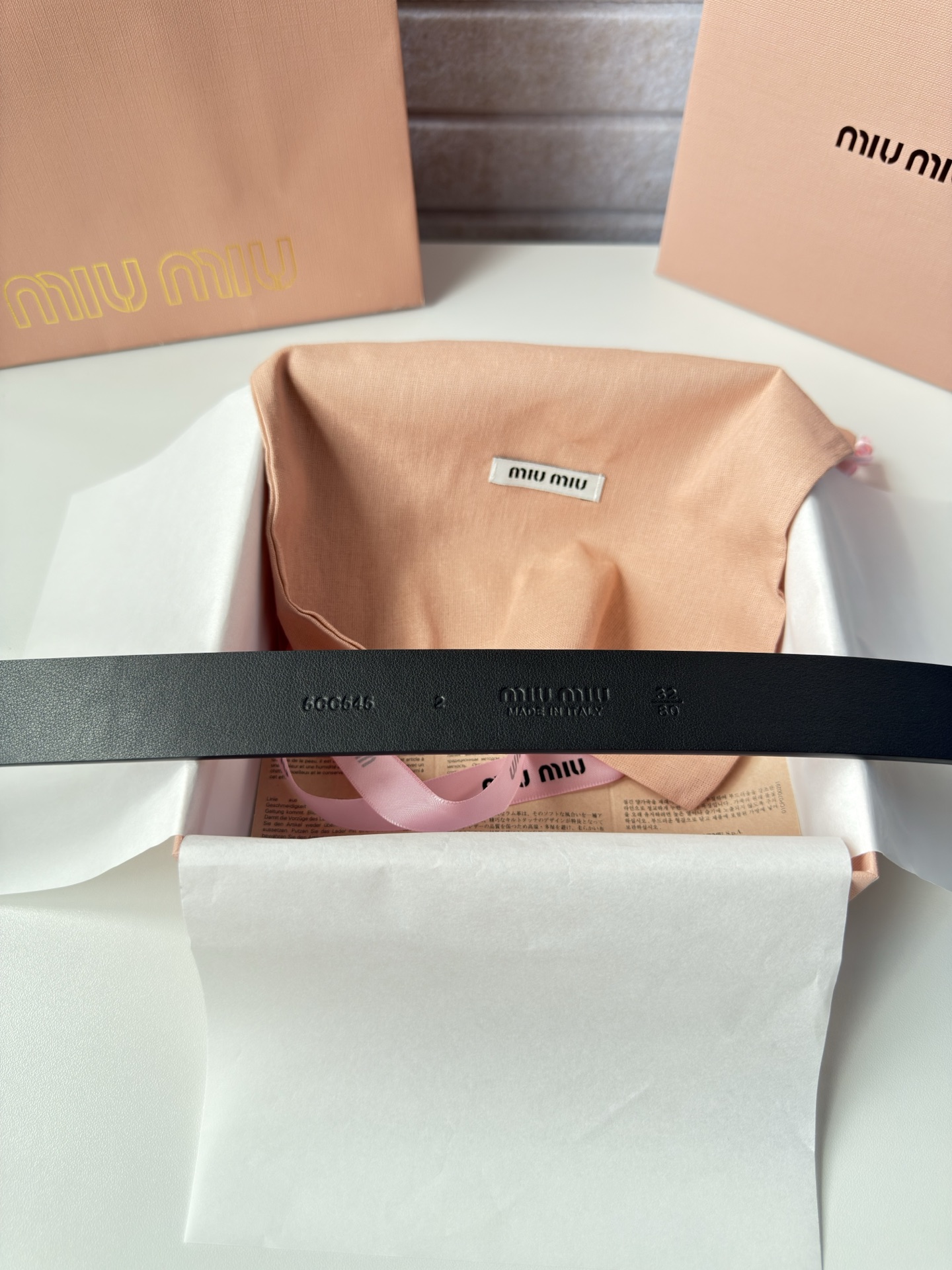 Miu Miu Female Leather Belt Cow Leather Silver M-l