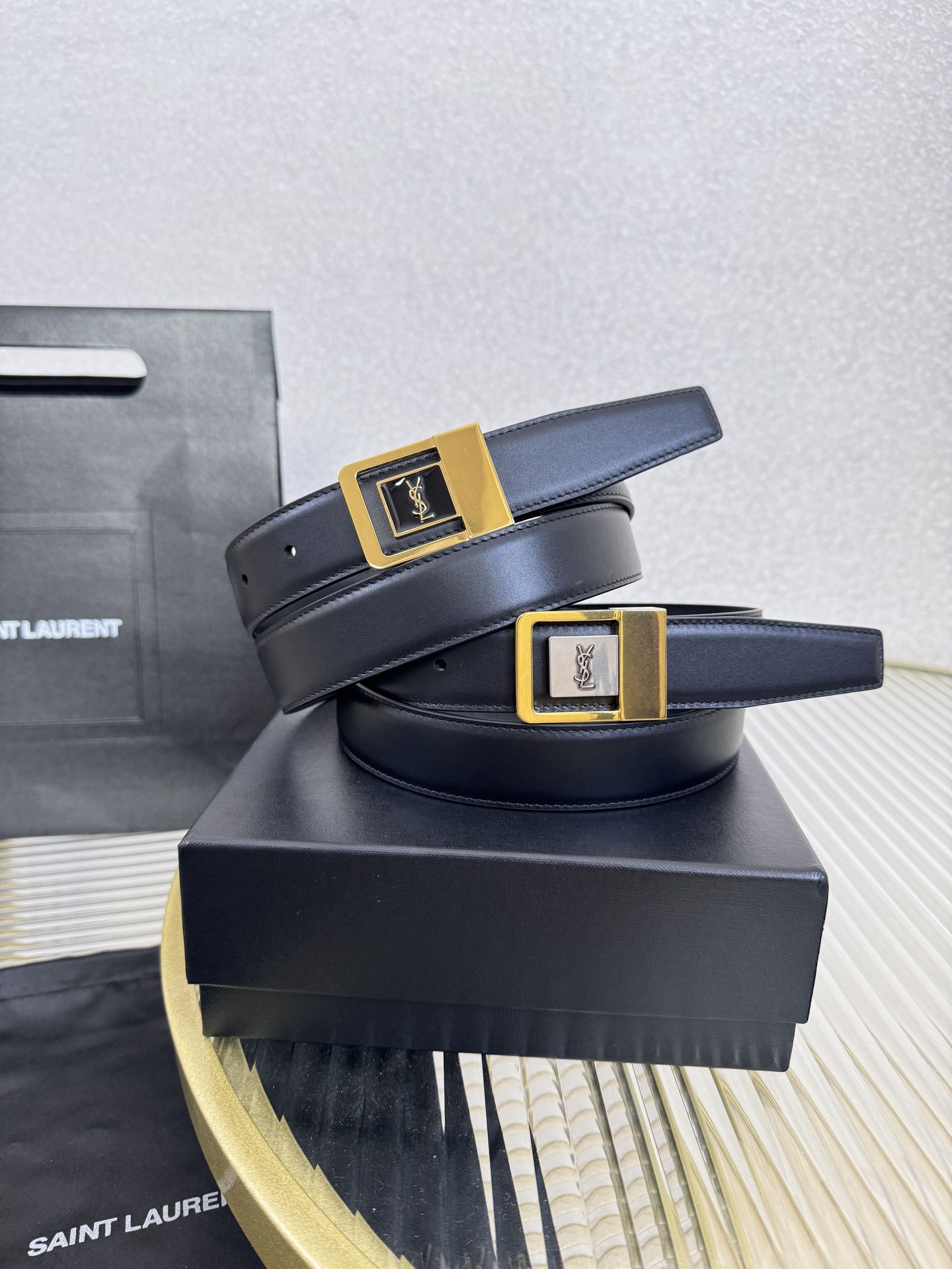 Saint Laurent Female Leather Belt S-m-l