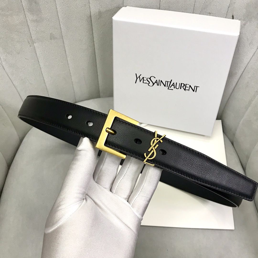 Saint Laurent Female Pin Buckle Belt Black S-m-l