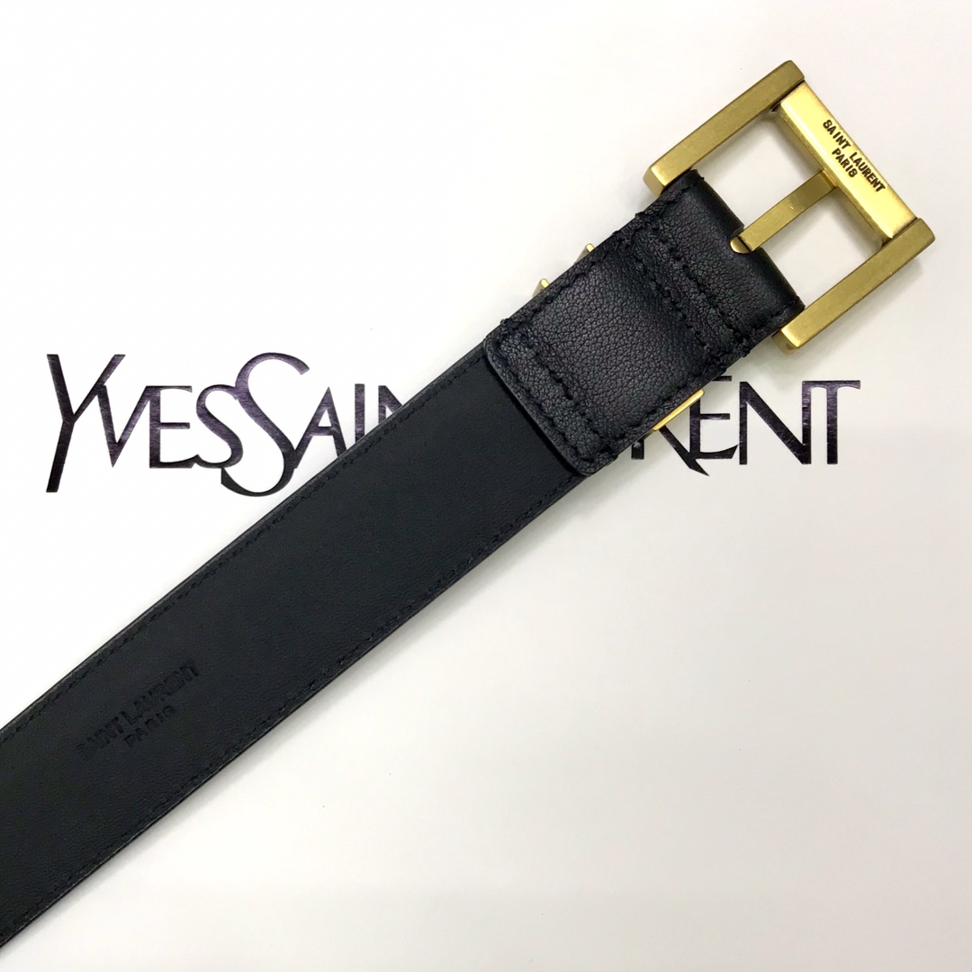 Saint Laurent Female Pin Buckle Belt Black S-m-l