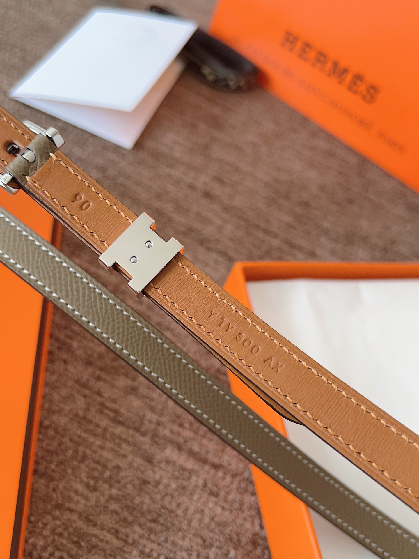 Hermès Female Leather Belt 15mm-13514-l