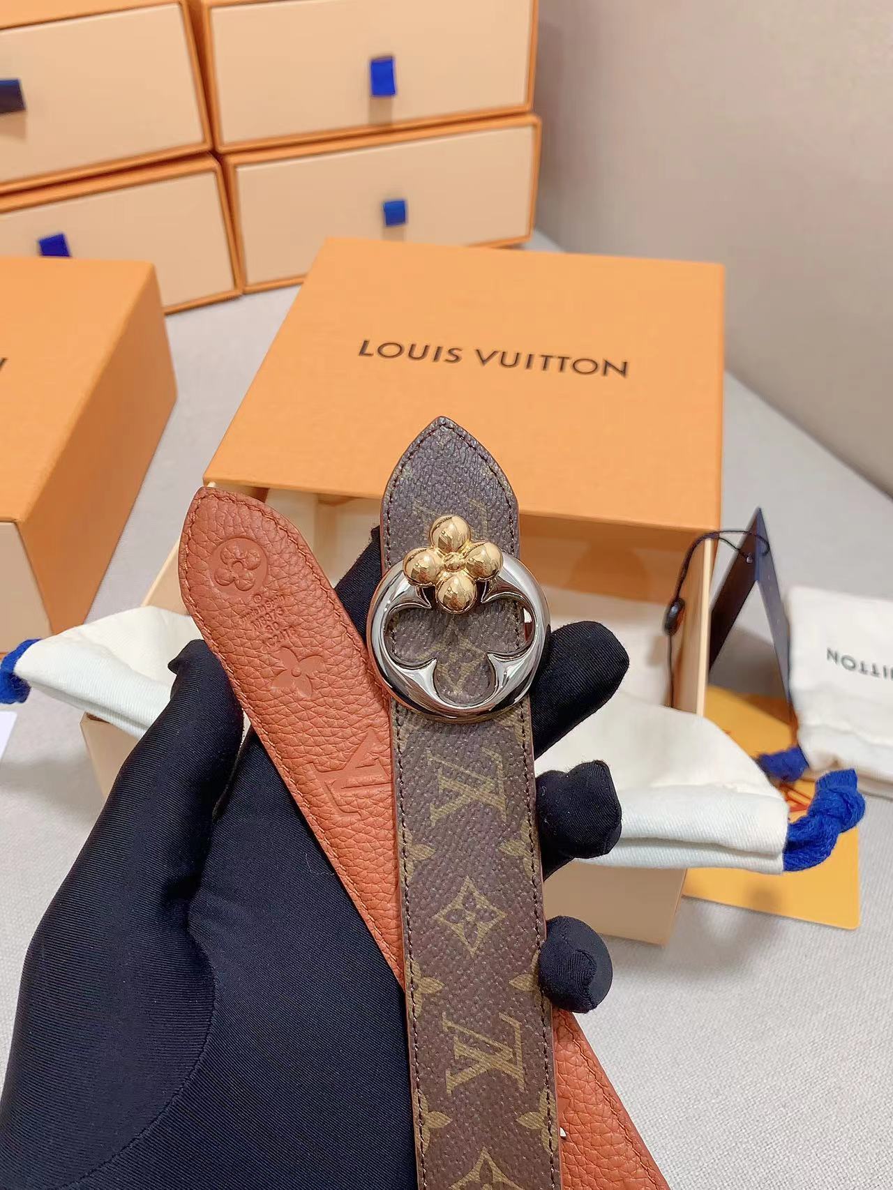 Louis Vuitton Female Basic Belt Cow Leather 13514-s-m-l