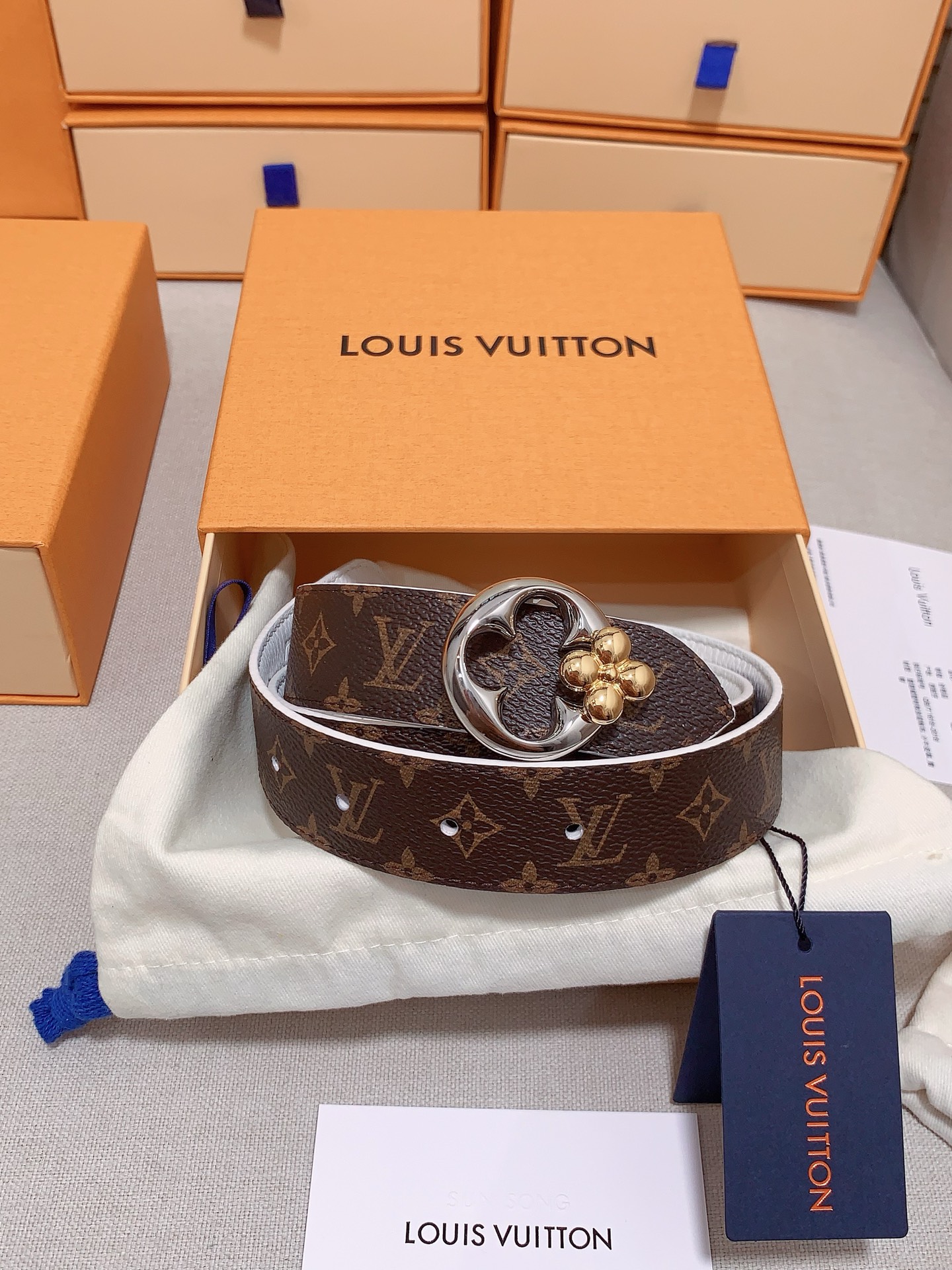 Louis Vuitton Female Basic Belt Cow Leather 13514-s-m-l