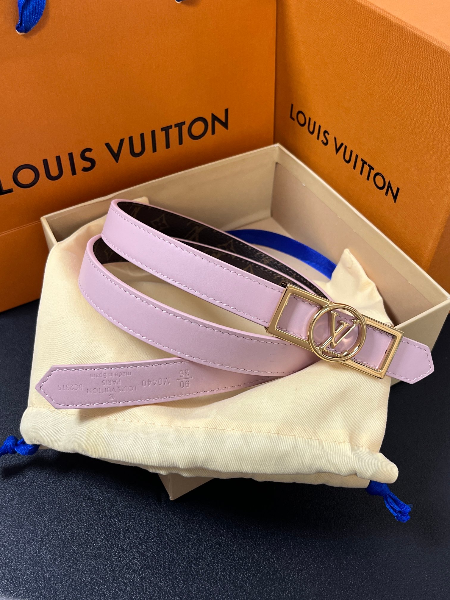 Louis Vuitton Female Basic Belt Cow Leather M