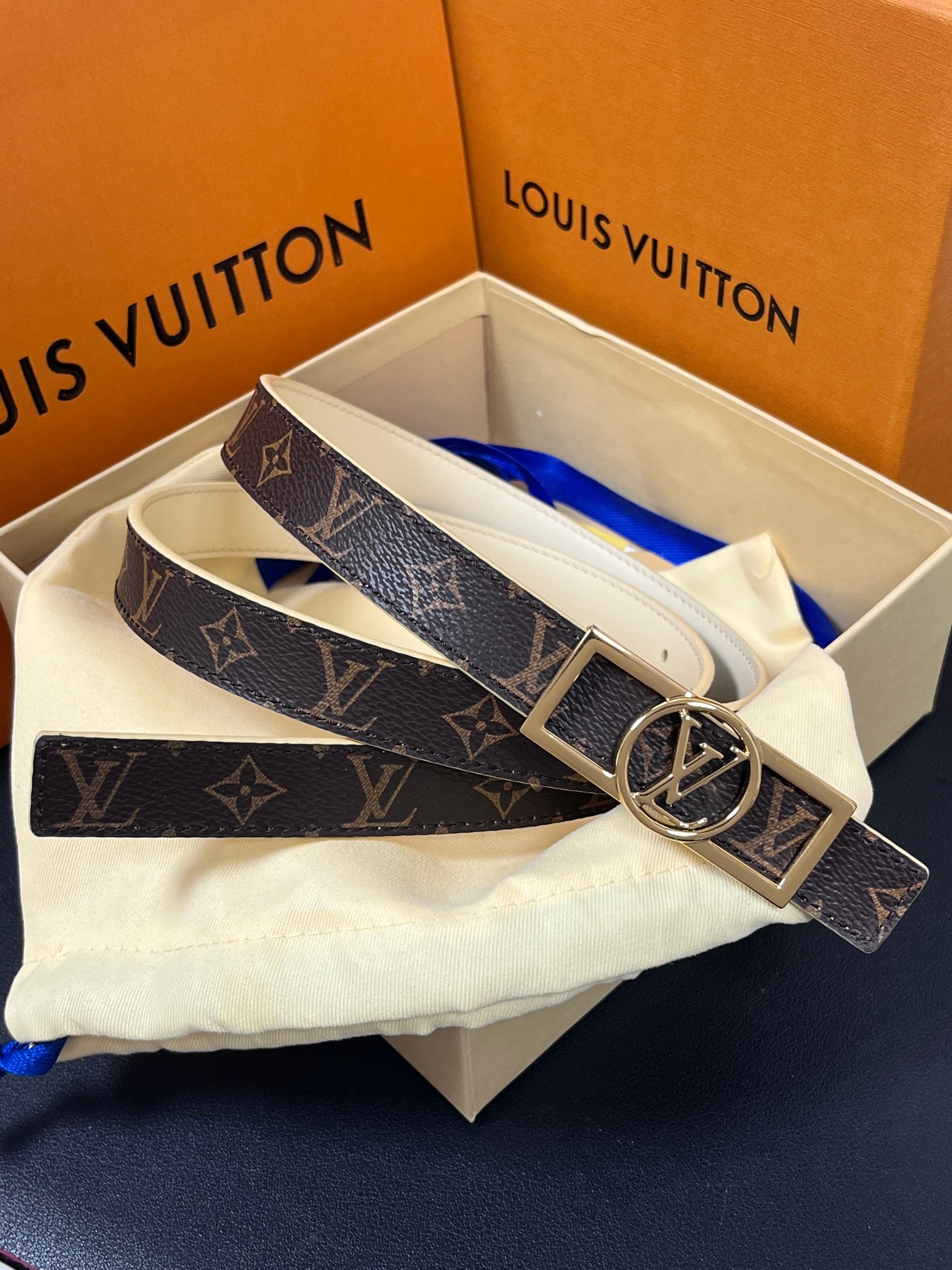 Louis Vuitton Female Basic Belt Cow Leather M