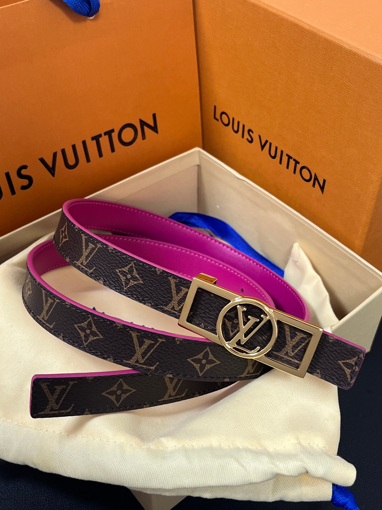 Louis Vuitton Female Basic Belt Cow Leather M