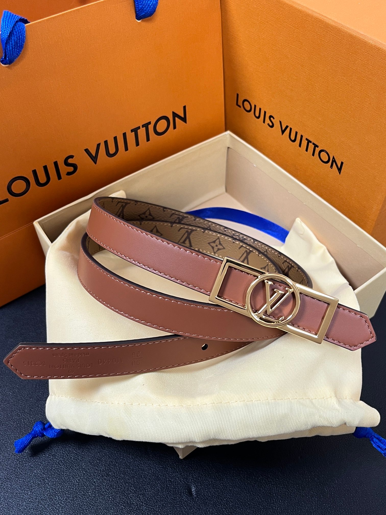 Louis Vuitton Female Basic Belt Cow Leather M
