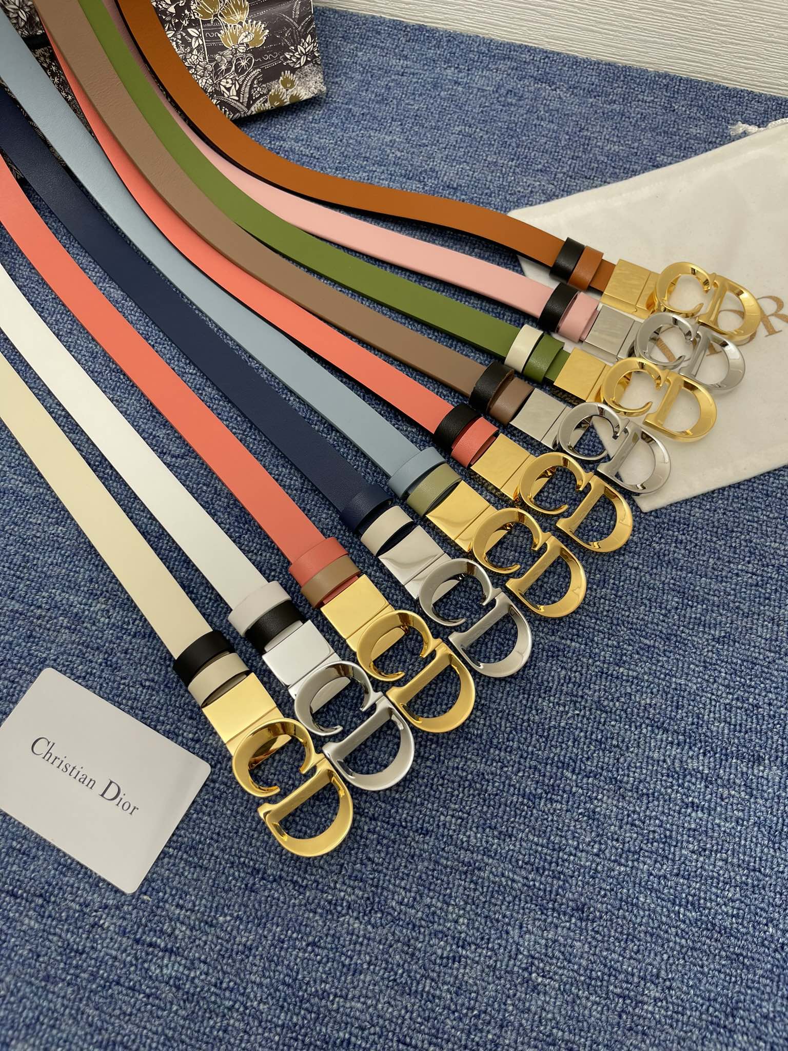 Dior Female Basic Belt Cow Leather Black Adjustable 13514-m