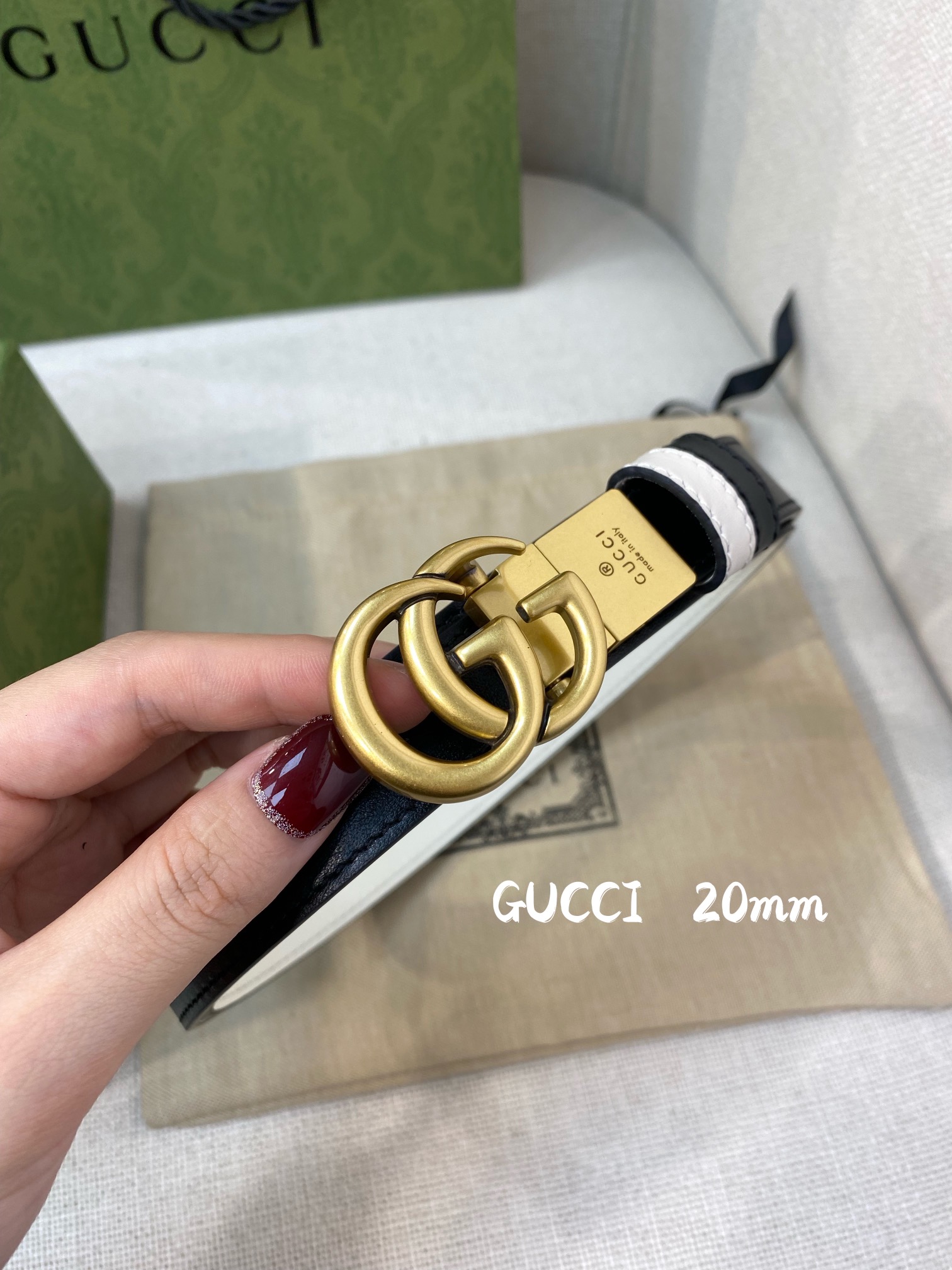 Gucci Female Basic Belt Cow Leather 20mm