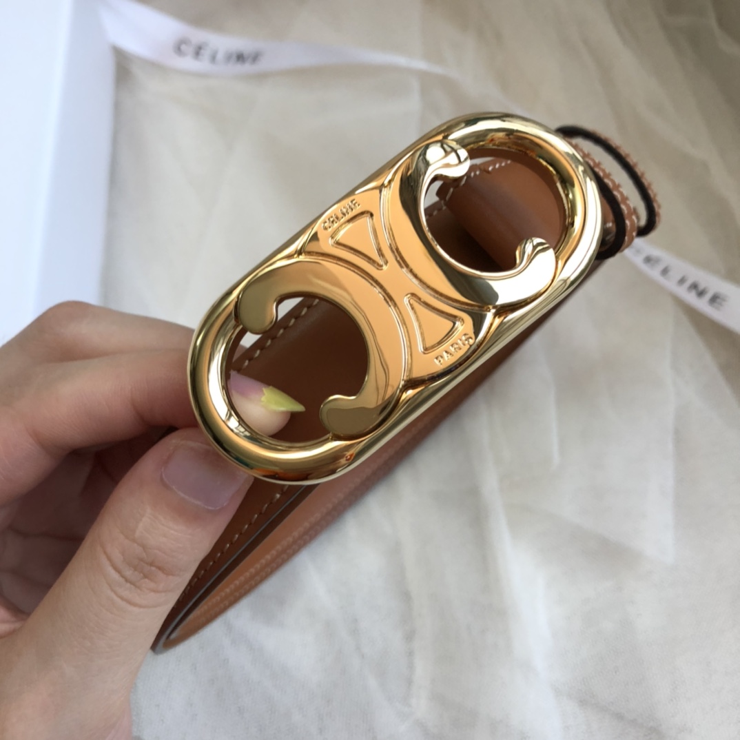 Celine Female Leather Belt Cow Leather M-l