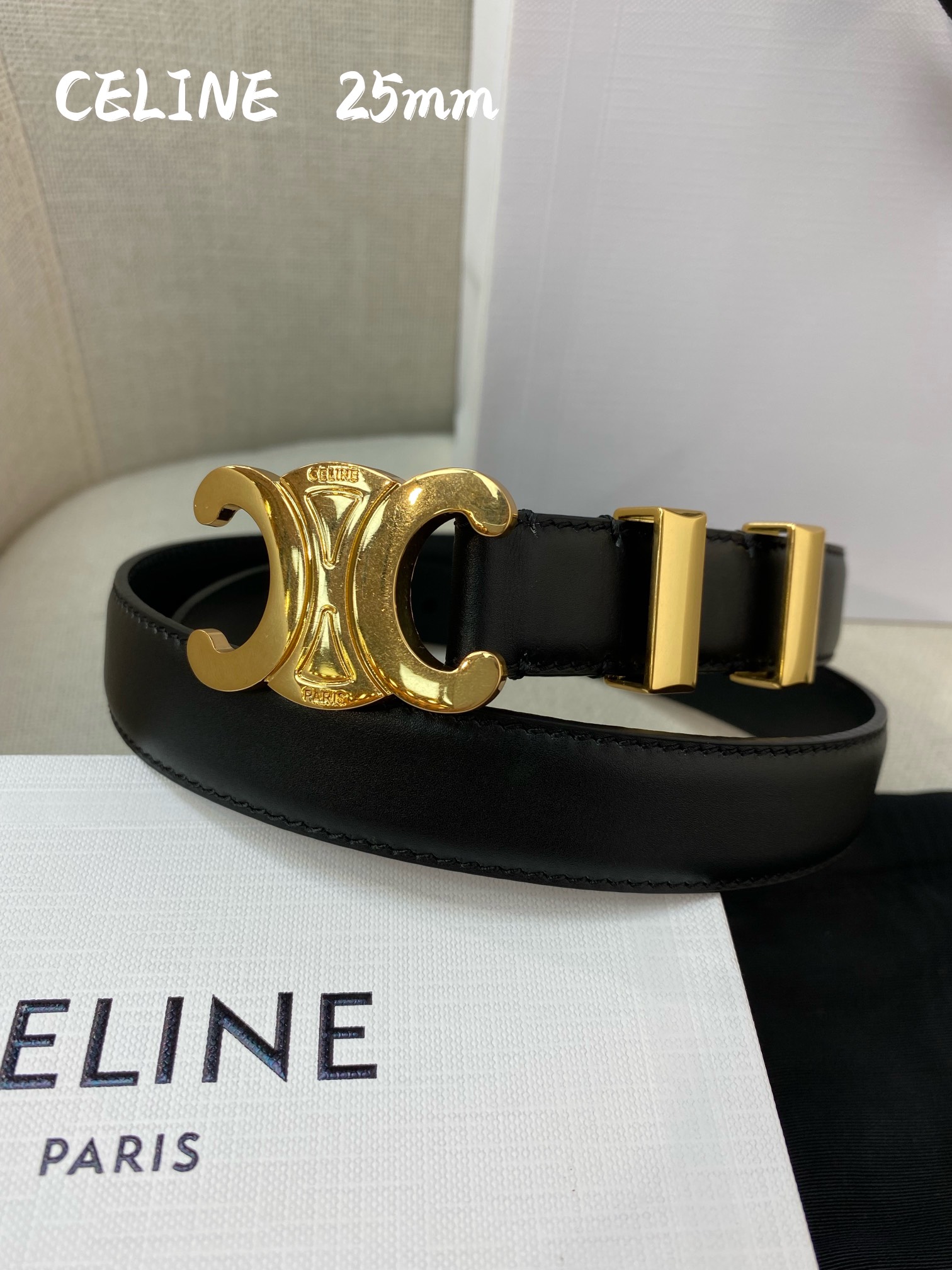 Celine Female Leather Belt Cow Leather M-l