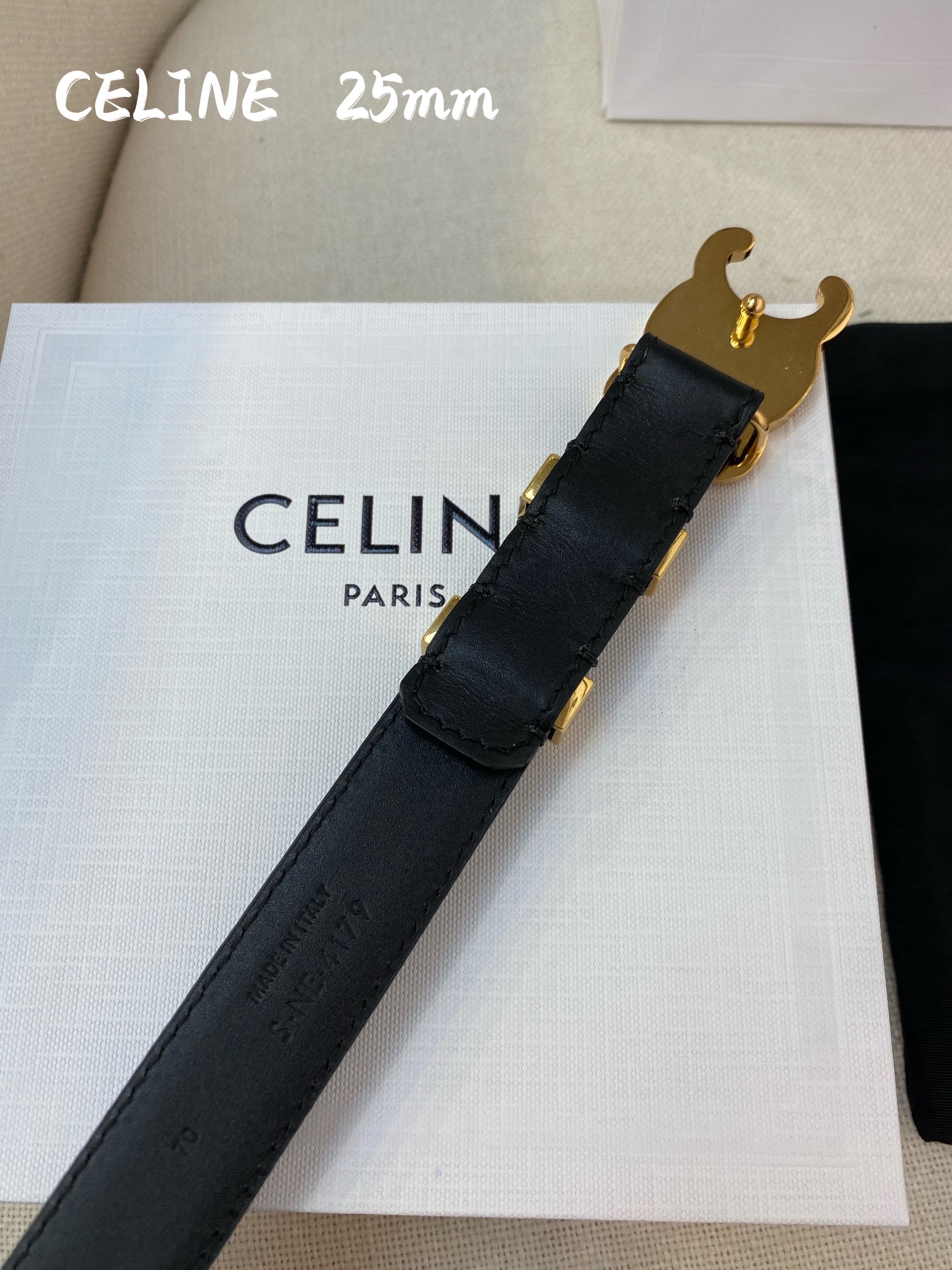 Celine Female Leather Belt Cow Leather M-l