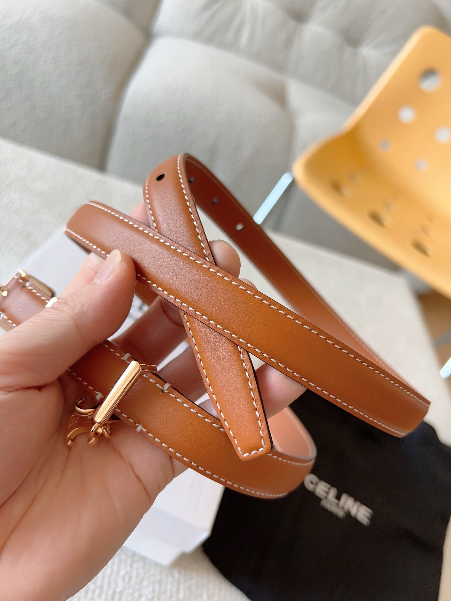 Celine Female Leather Belt 18mm-13514-m-l