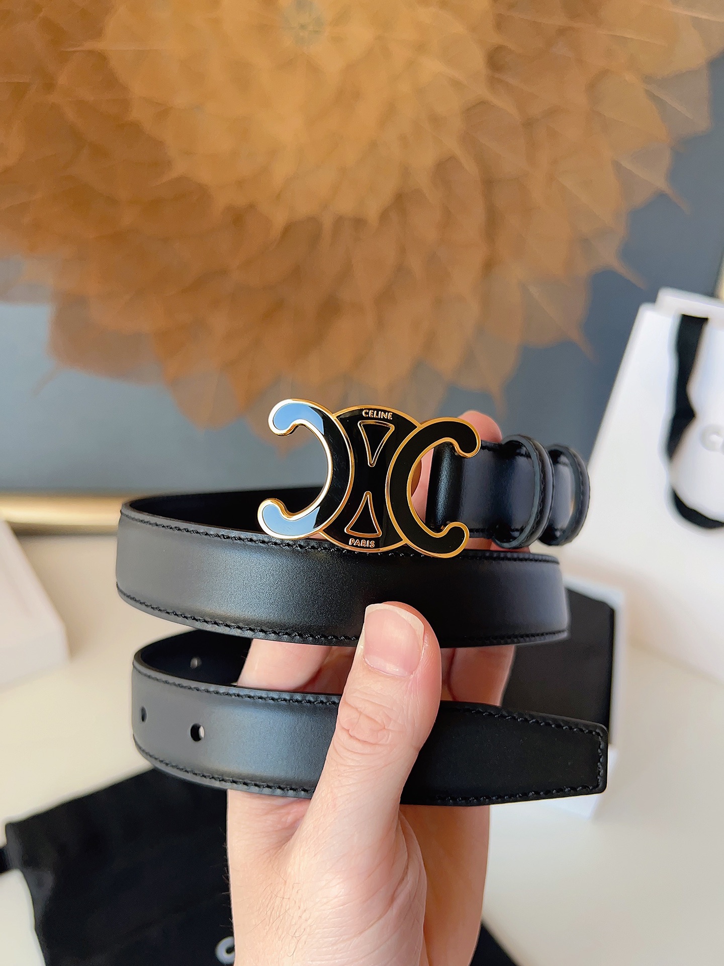 Celine Female Basic Belt Gold M-l